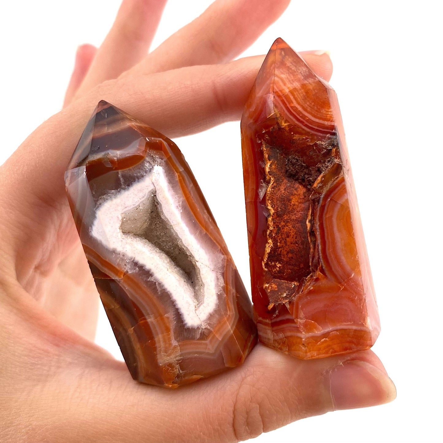 Carnelian Point, carnelian mini tower, crystal point, carnelian crystal, carnelian wand