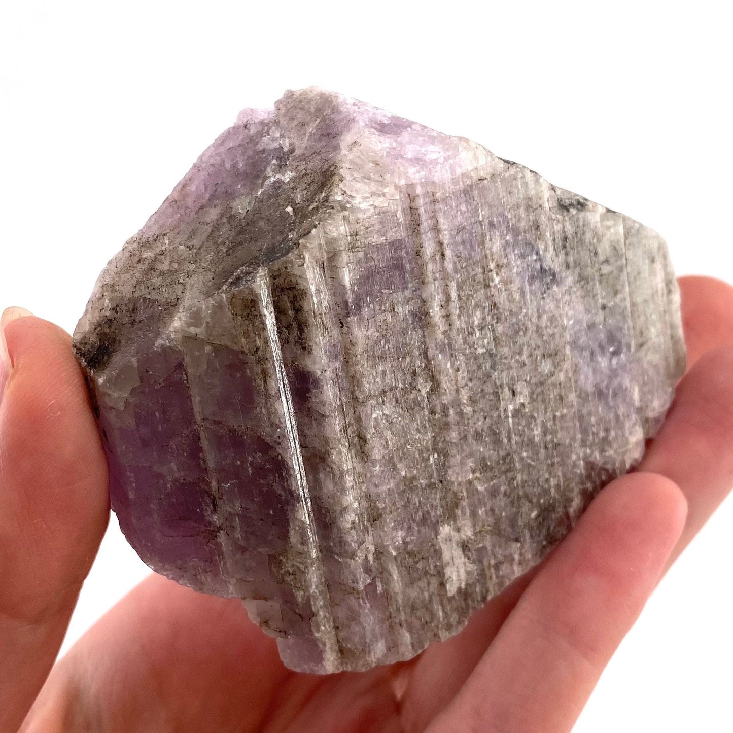 Lavender Kunzite (Pakistan), pink kunzite specimen, spodumene, kunzite crystal, raw kunzite, mineral specimen