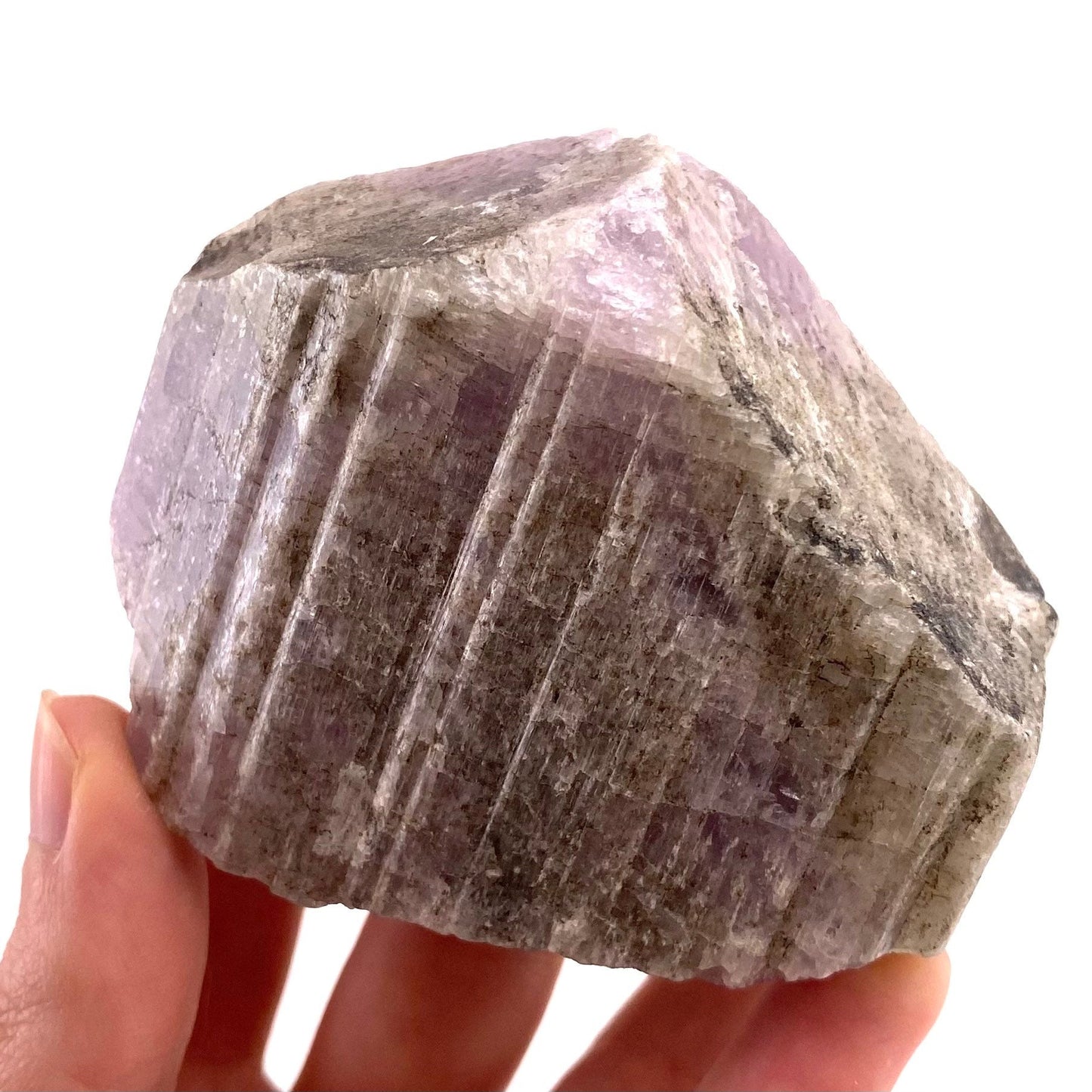 Lavender Kunzite (Pakistan), pink kunzite specimen, spodumene, kunzite crystal, raw kunzite, mineral specimen