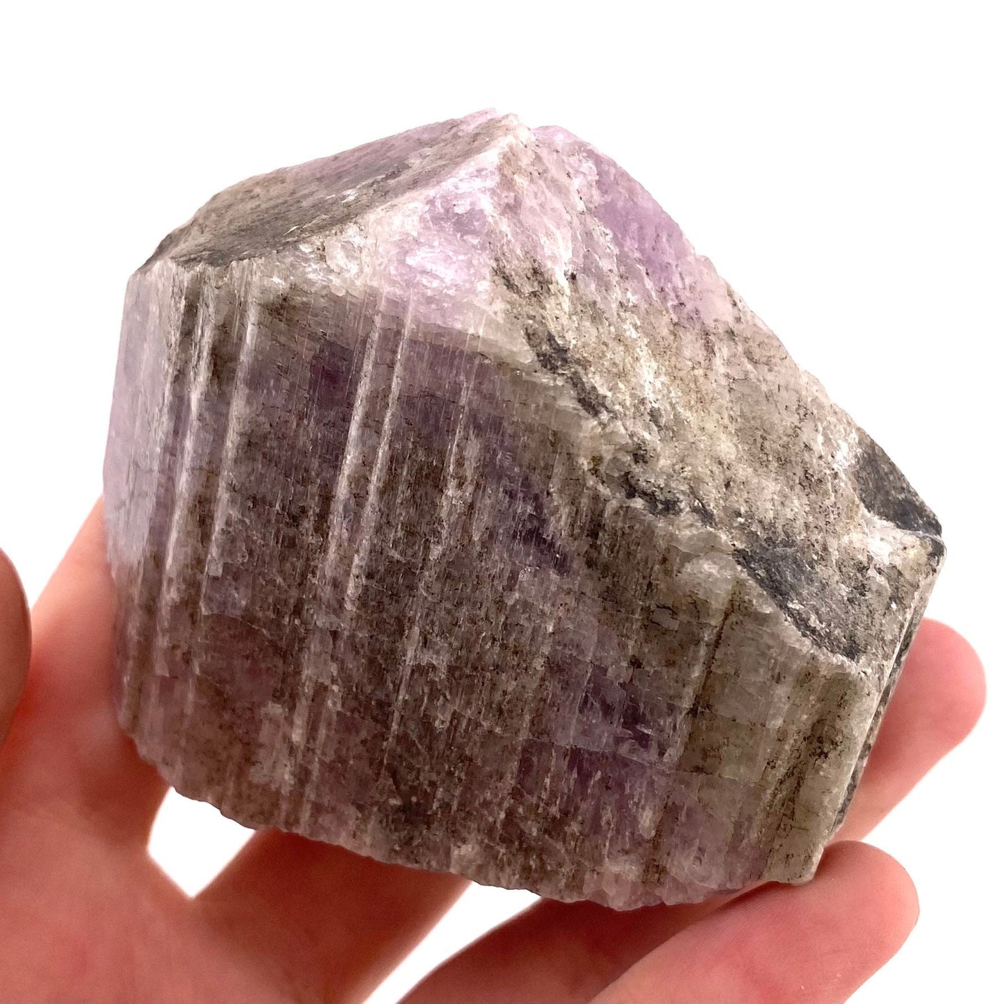 Lavender Kunzite (Pakistan), pink kunzite specimen, spodumene, kunzite crystal, raw kunzite, mineral specimen
