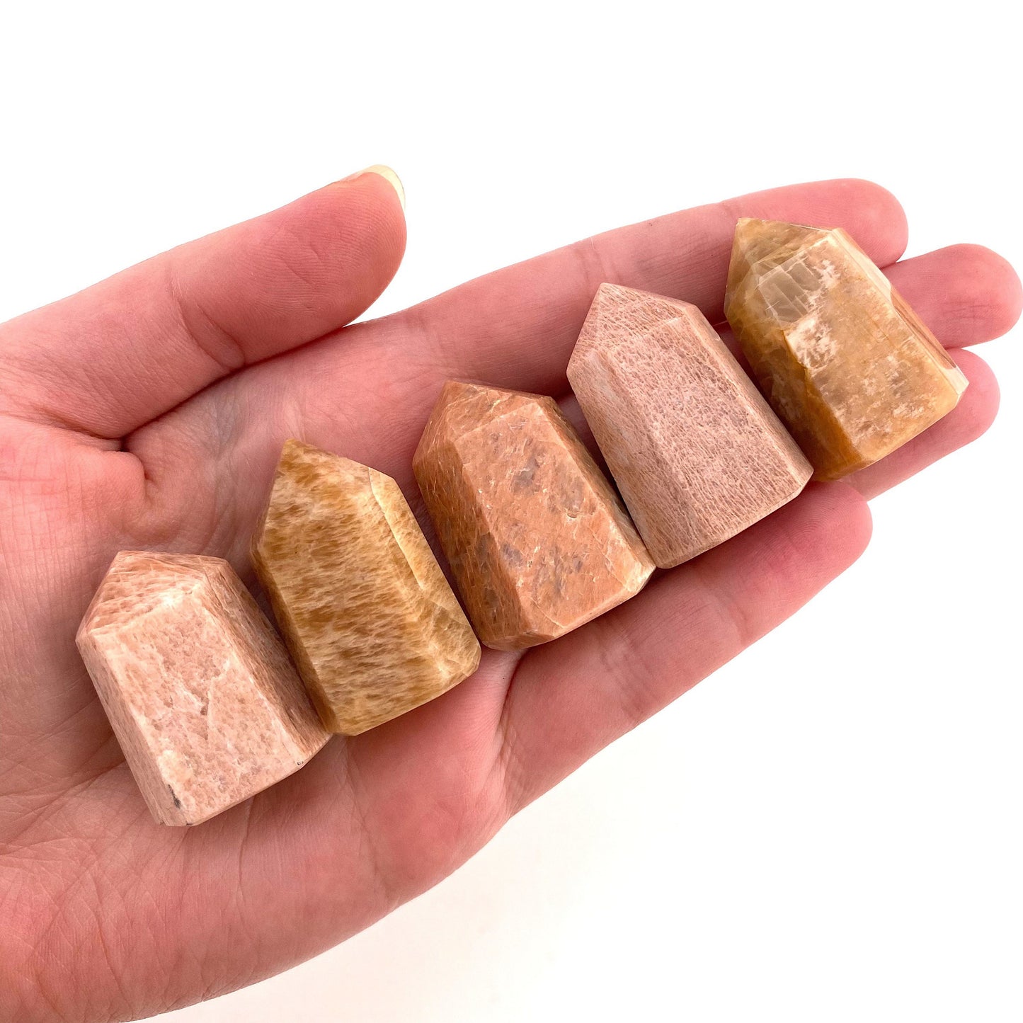 Peach Moonstone Point, peach moonstone tower, crystal point, peach moonstone crystal, peach moonstone
