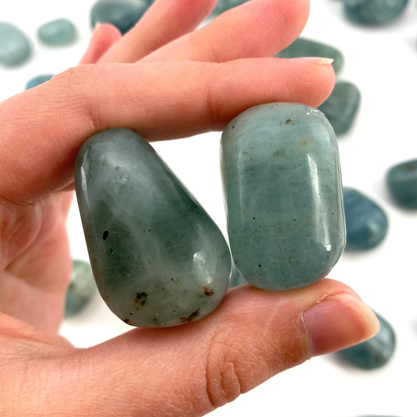 ONE Aquamarine Tumble | tumbled stones, tumbled crystal, tumbled Aquamarine, blue aquamarine