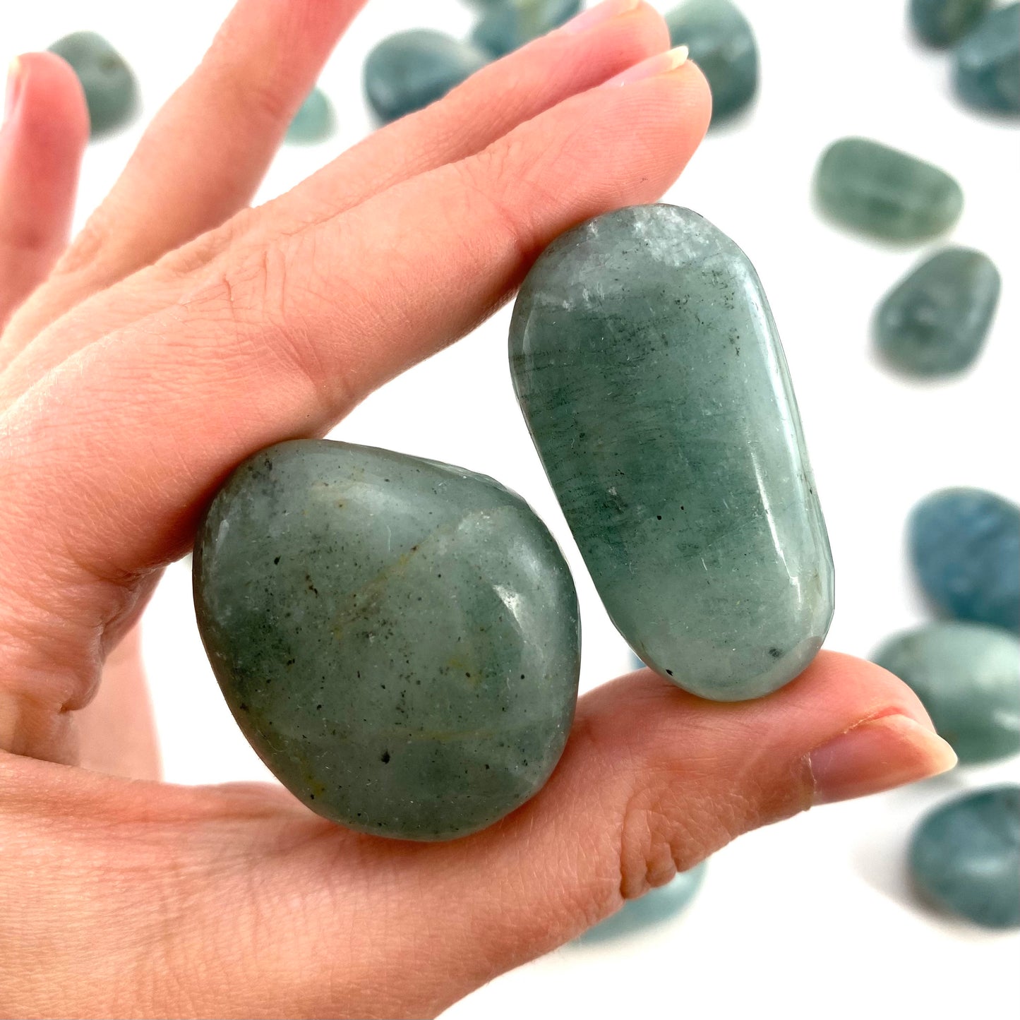 ONE Aquamarine Tumble | tumbled stones, tumbled crystal, tumbled Aquamarine, blue aquamarine