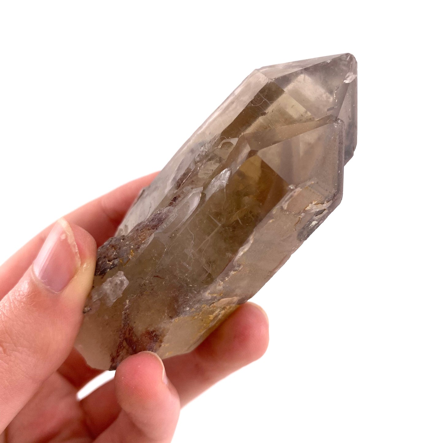 Red Hematite Quartz Cluster (Zimbabwe), quartz crystal, hematite quartz point, red phantom quartz, fire quartz