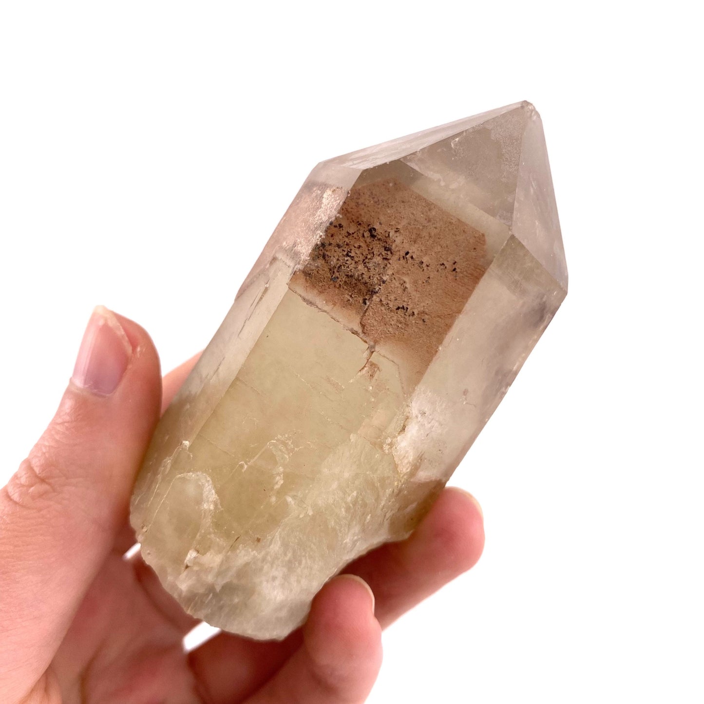 Red Hematite Quartz Cluster (Zimbabwe), quartz crystal, hematite quartz point, red phantom quartz, fire quartz