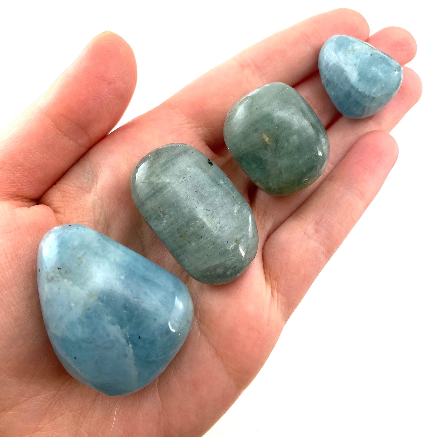 ONE Aquamarine Tumble | tumbled stones, tumbled crystal, tumbled Aquamarine, blue aquamarine