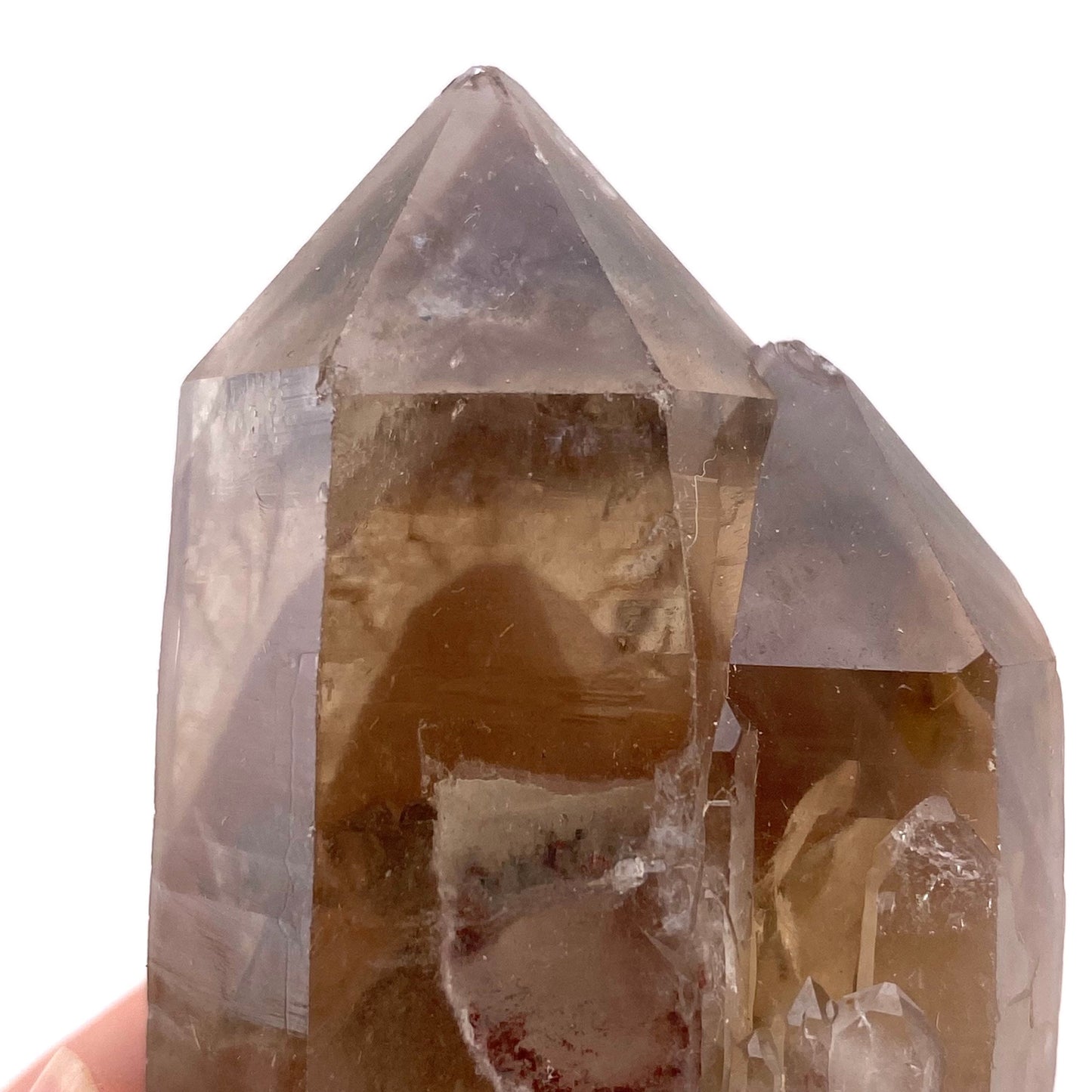 Red Hematite Quartz Cluster (Zimbabwe), quartz crystal, hematite quartz point, red phantom quartz, fire quartz
