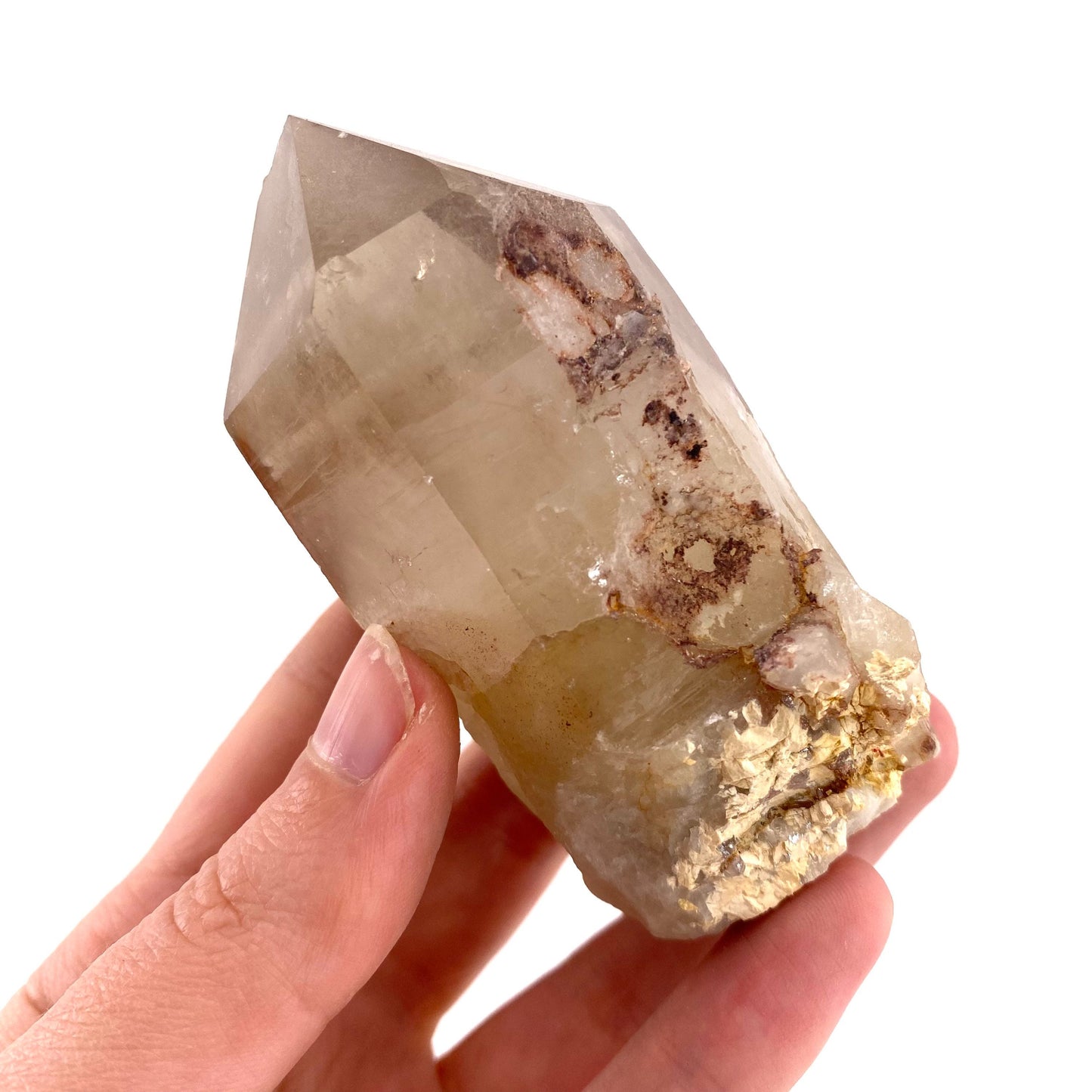Red Hematite Quartz Cluster (Zimbabwe), quartz crystal, hematite quartz point, red phantom quartz, fire quartz