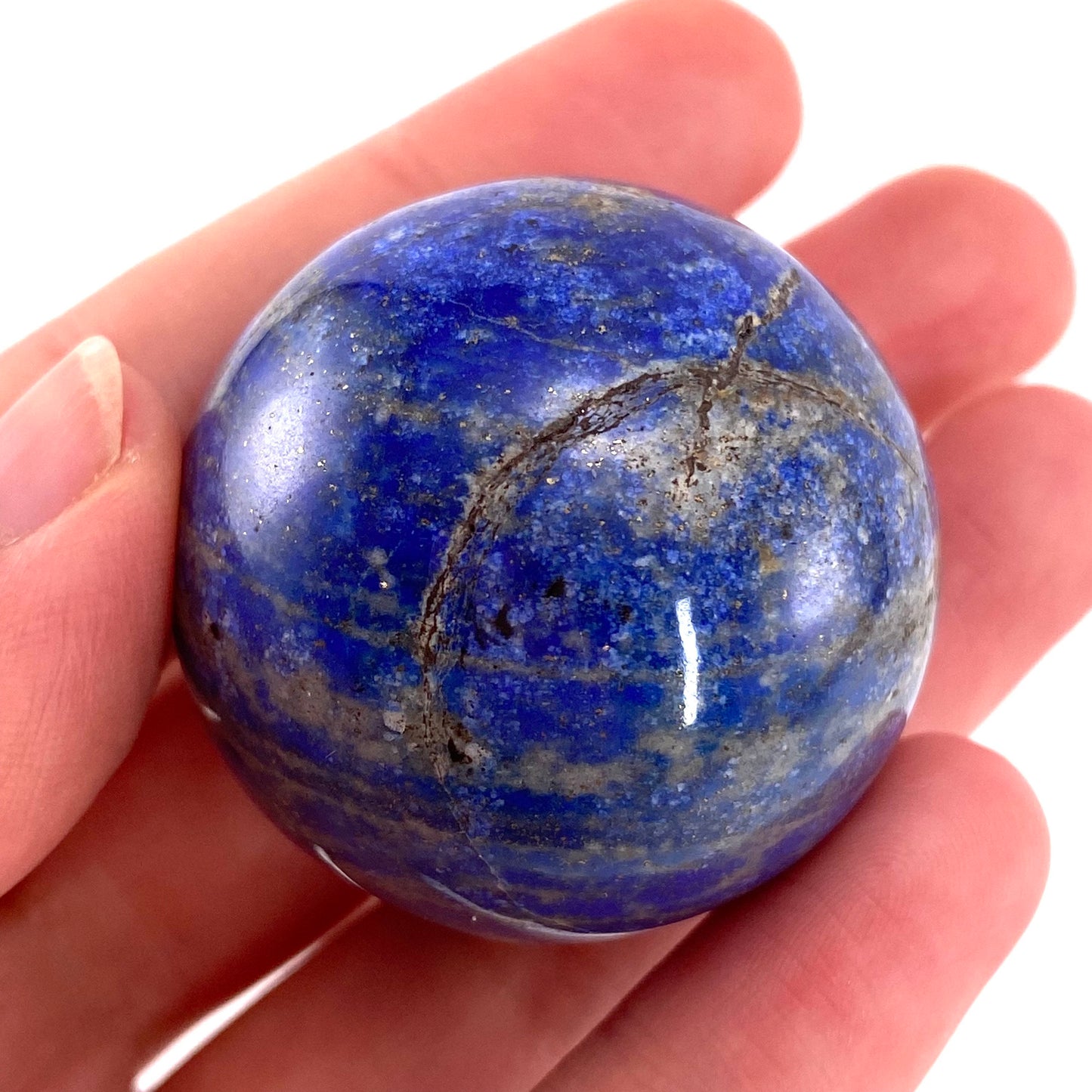 Lapis lazuli sphere, crystal ball, lapis lazuli palm stone, lapis lazuli ball, crystal ball, crystal sphere, lapis lazuli