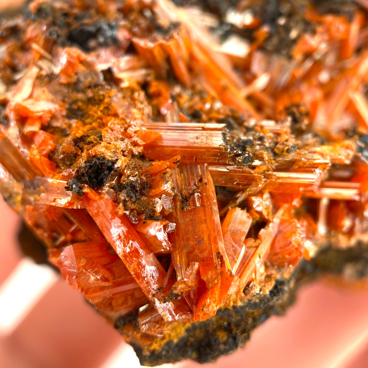 Crocoite Specimen (Australia), raw crocoite, crocoite crystal, orange crocoite, mineral specimen, rare minerals