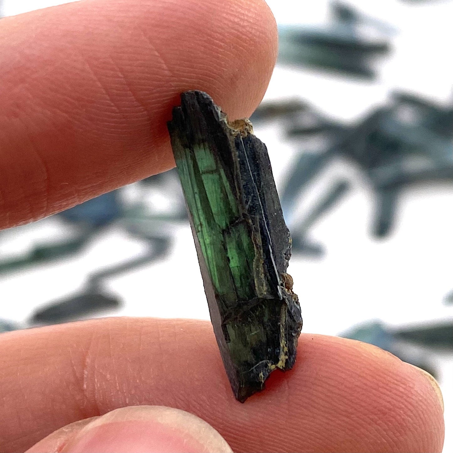 5 Grams of Mini Vivianite Blades (Brazil) | raw vivianite, natural vivianite, green vivianite, mineral specimen