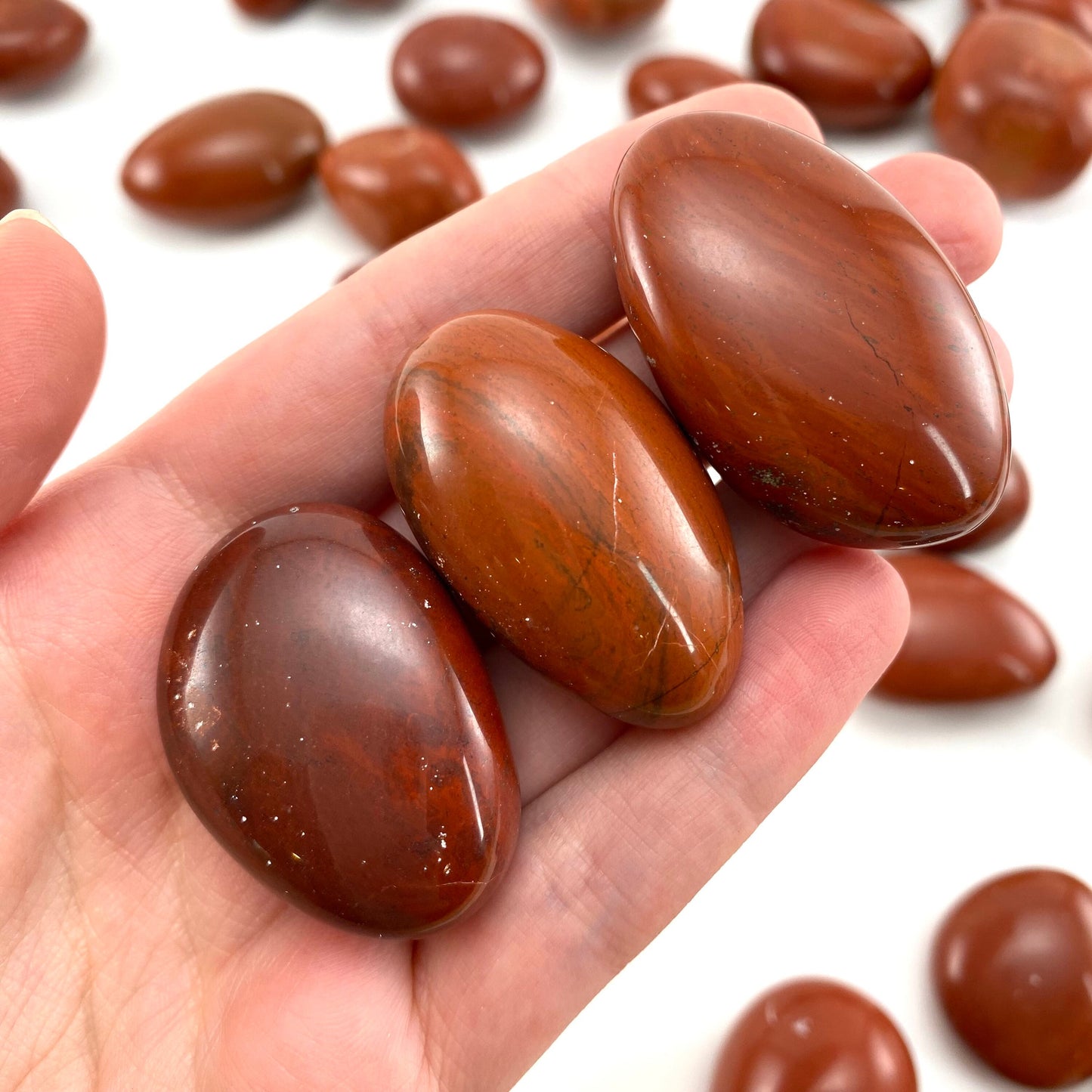 ONE Red Jasper Tumble, red jasper tumble, tumbled jasper, tumbled crystal, tumbled stones, pocket stone, red jasper