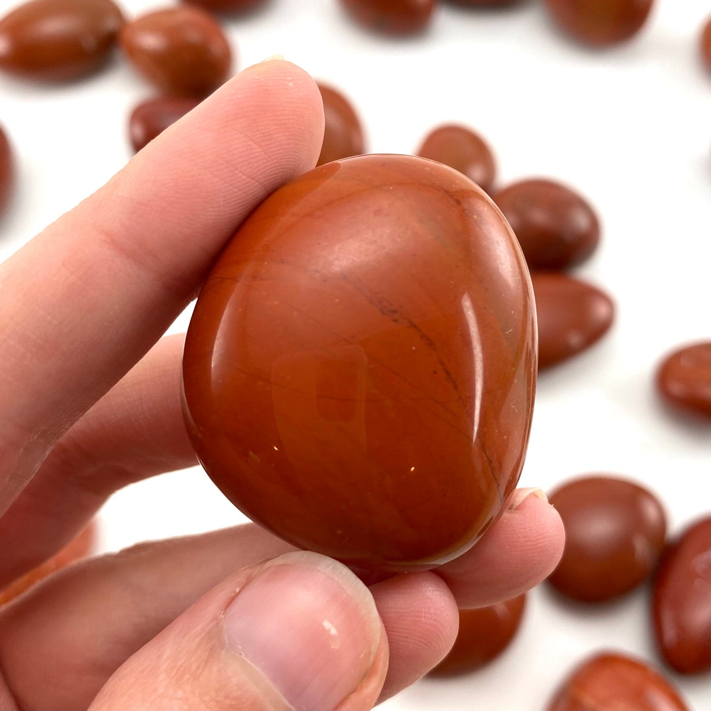 ONE Red Jasper Tumble, red jasper tumble, tumbled jasper, tumbled crystal, tumbled stones, pocket stone, red jasper