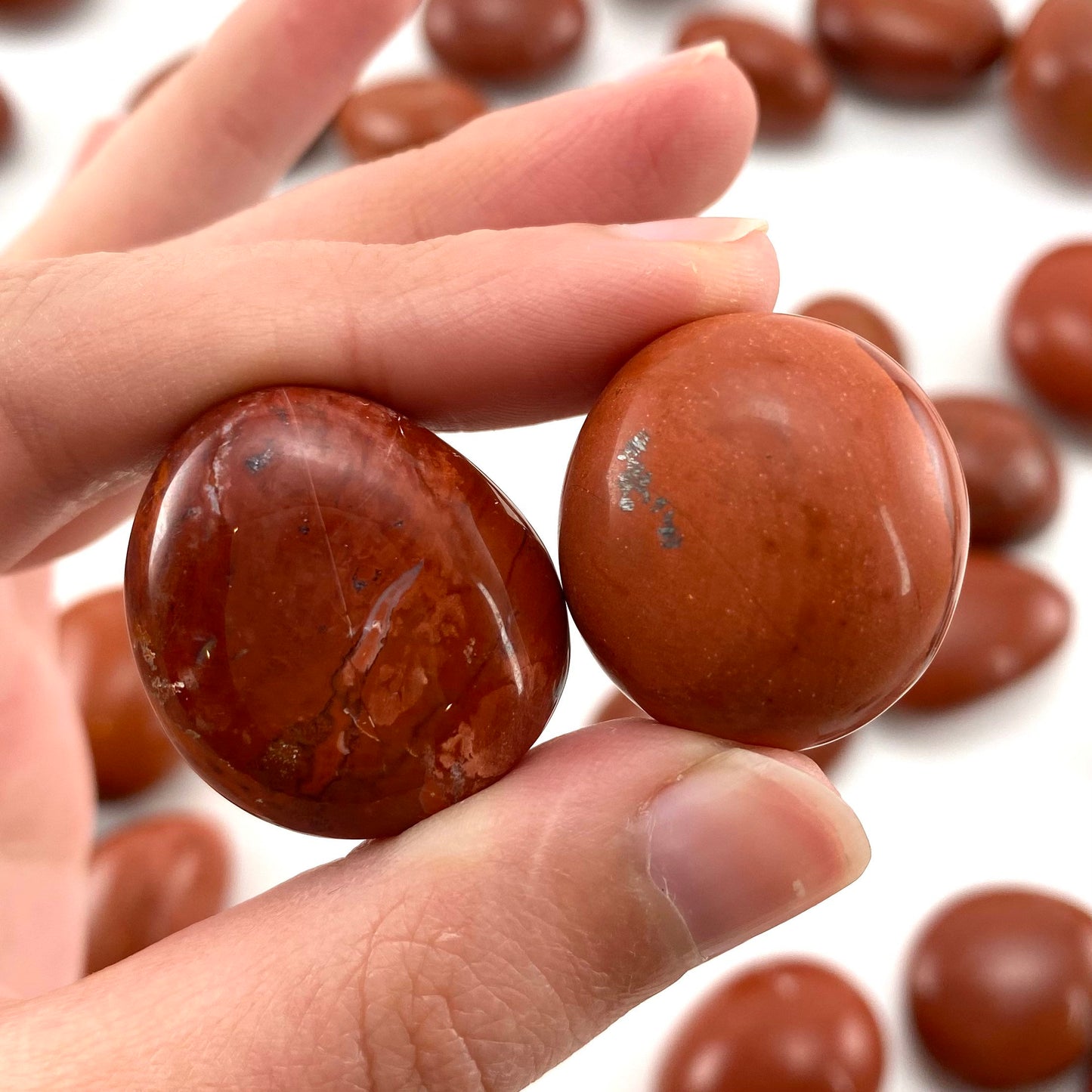 ONE Red Jasper Tumble, red jasper tumble, tumbled jasper, tumbled crystal, tumbled stones, pocket stone, red jasper