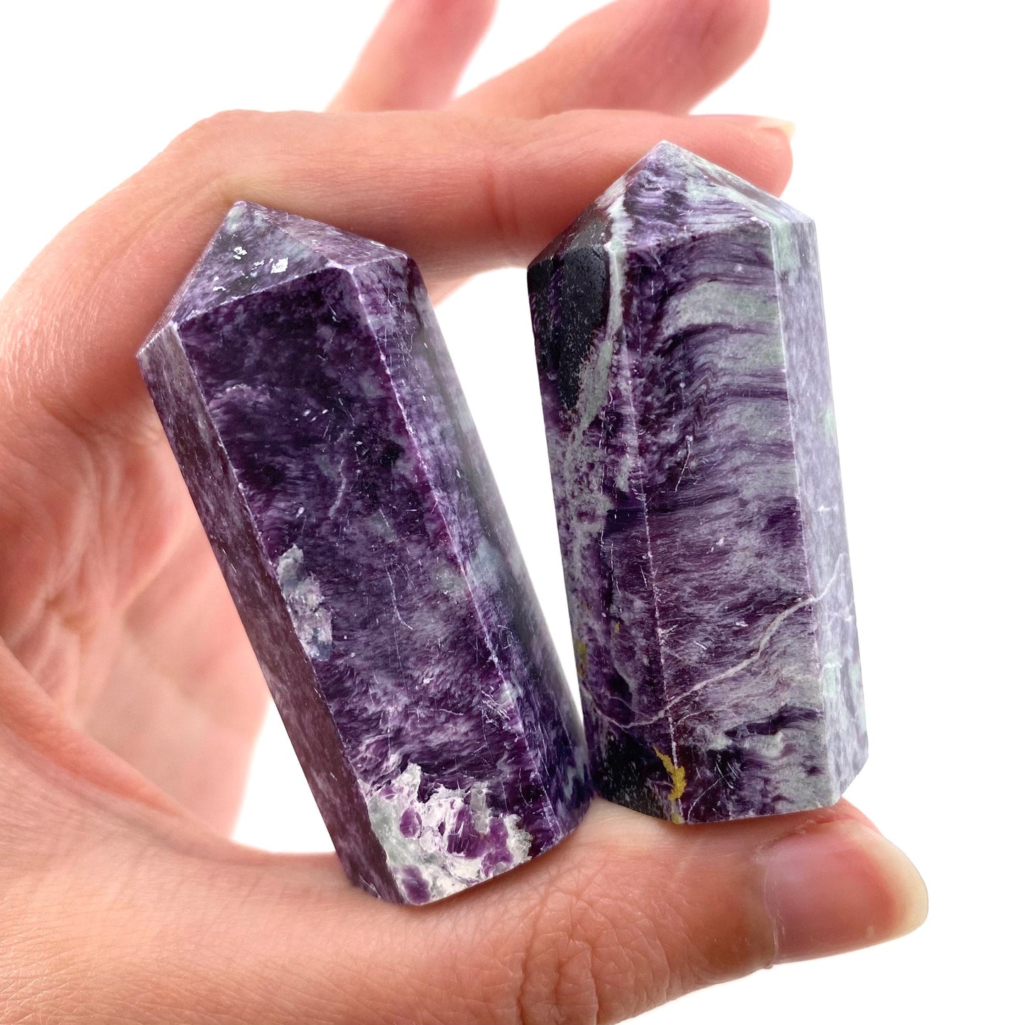 Kammererite Point, polished kammererite, kammererite crystal, kammererite tower, kammererite wand