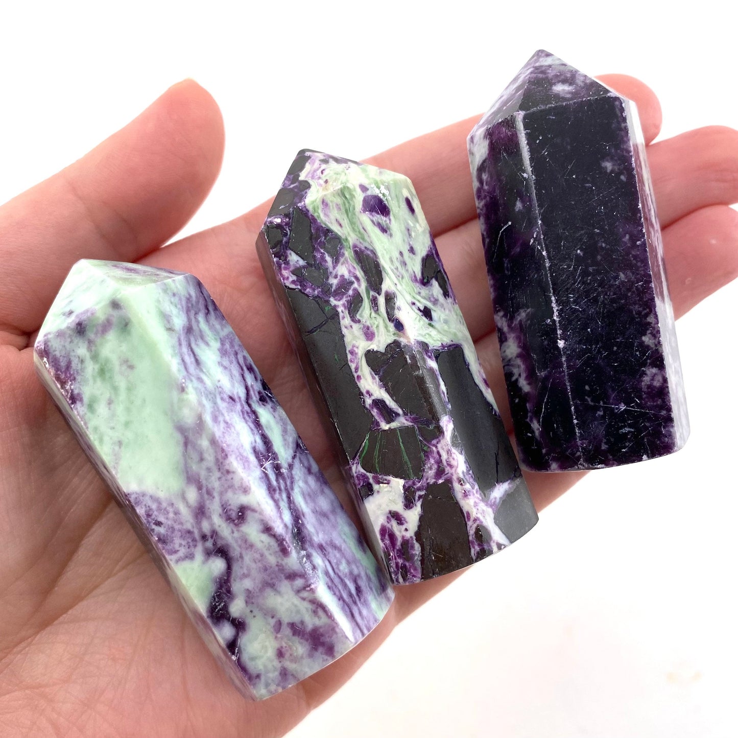 Kammererite Point, polished kammererite, kammererite crystal, kammererite tower, kammererite wand