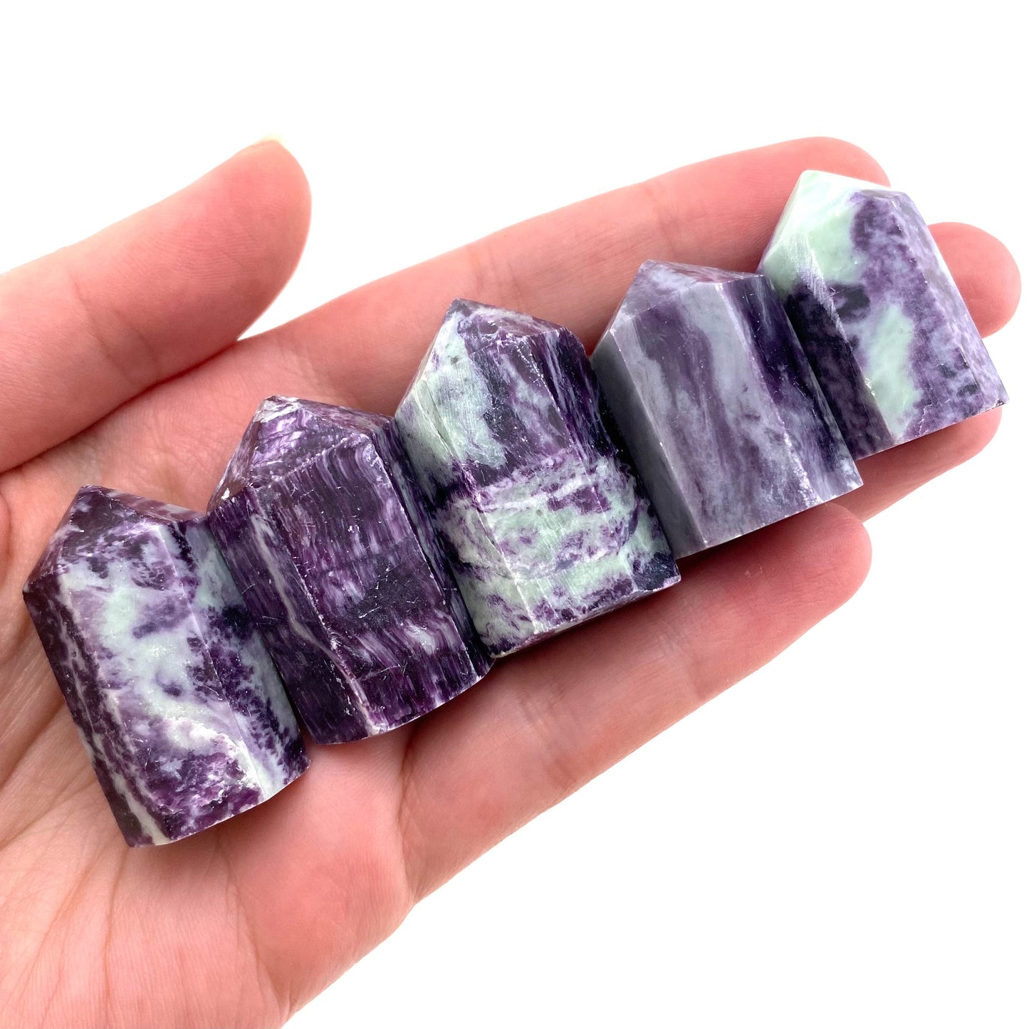 Kammererite Point, polished kammererite, kammererite crystal, kammererite tower, kammererite wand