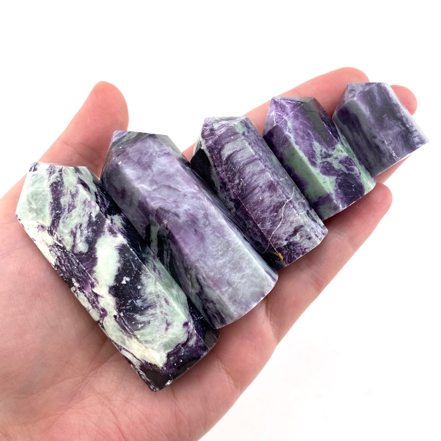 Kammererite Point, polished kammererite, kammererite crystal, kammererite tower, kammererite wand