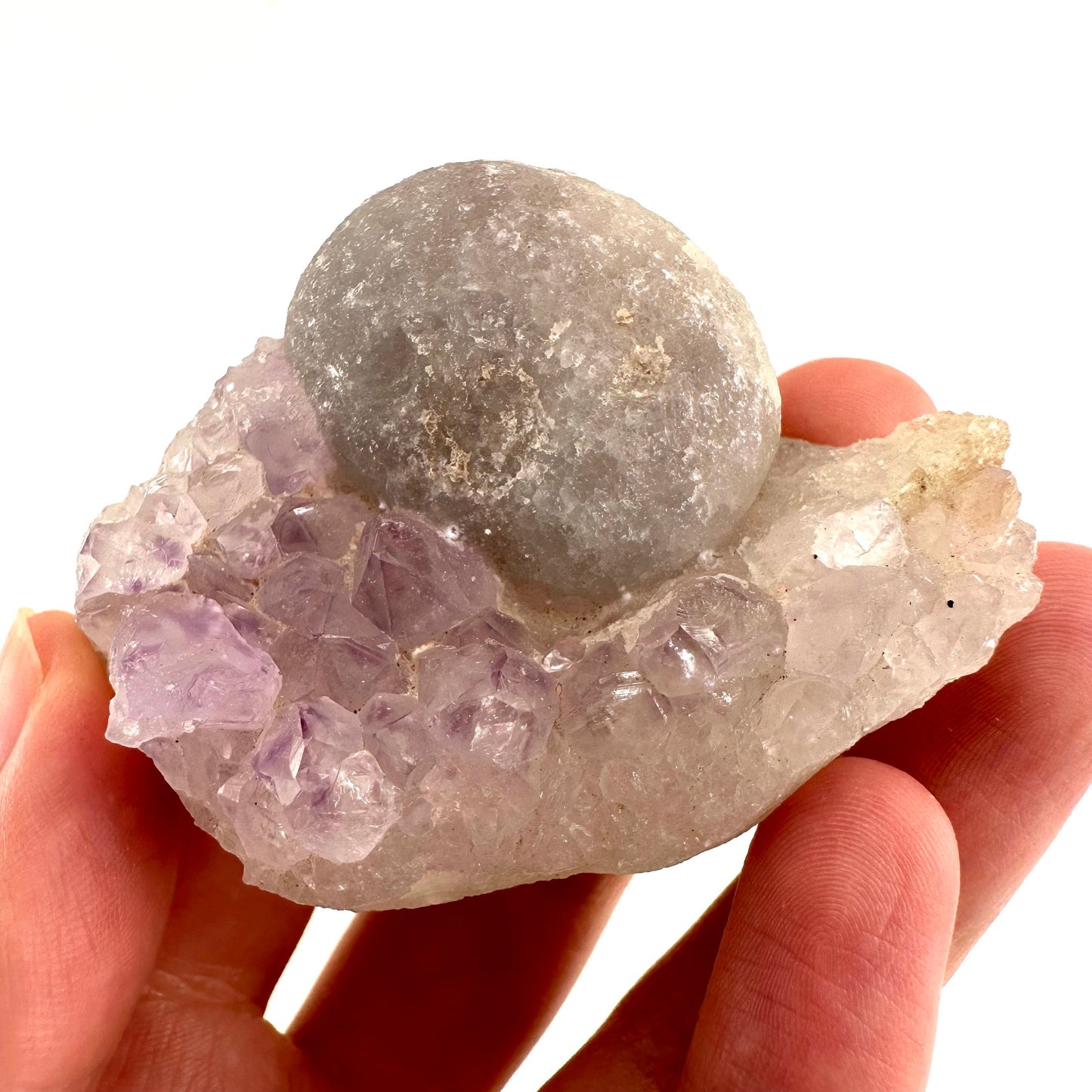 Botryoidal Fluorite on Quartz (India) | fried egg crystal, egg fluorite, fluorite crystal, mineral specimen, yellow fluorite