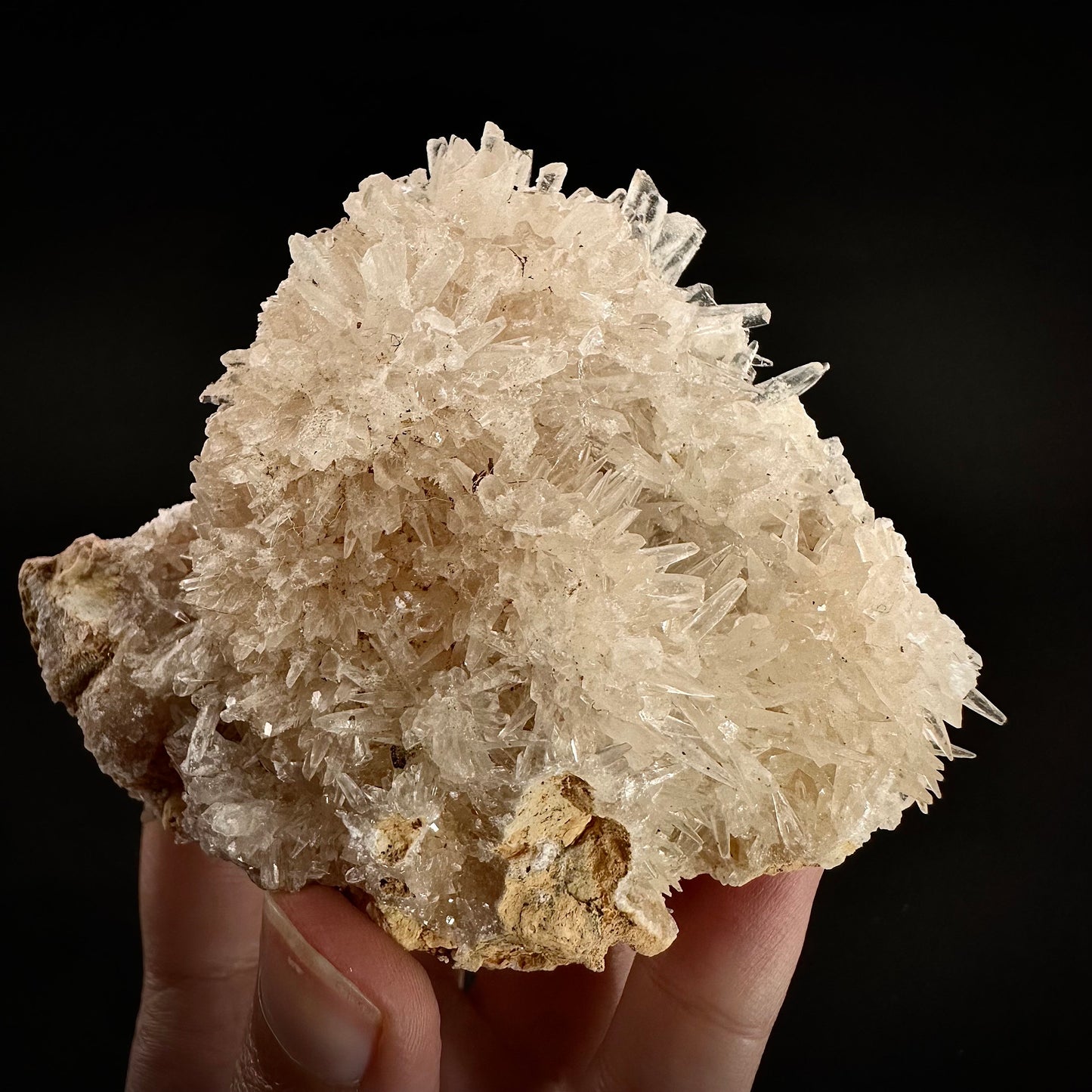 Calcite Cluster (Indonesia) | Scalenohedral calcite, white calcite, calcite crystal, hedgehog calcite, crystals, mineral specimen