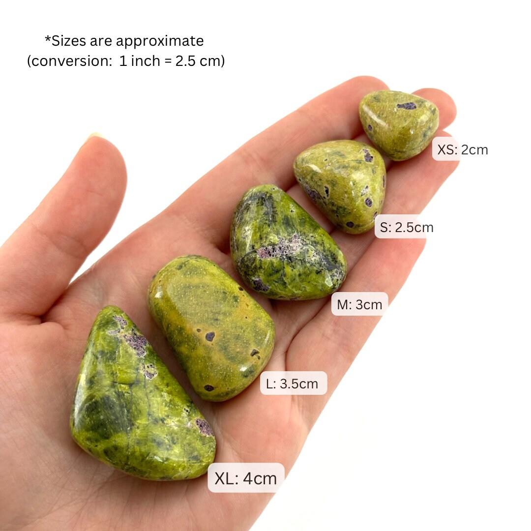ONE Atlantisite Tumble (South Africa) | stichtite with serpentine, atlantisite, tumbled crystals, tumbled stichtite, stichtite in serpentine