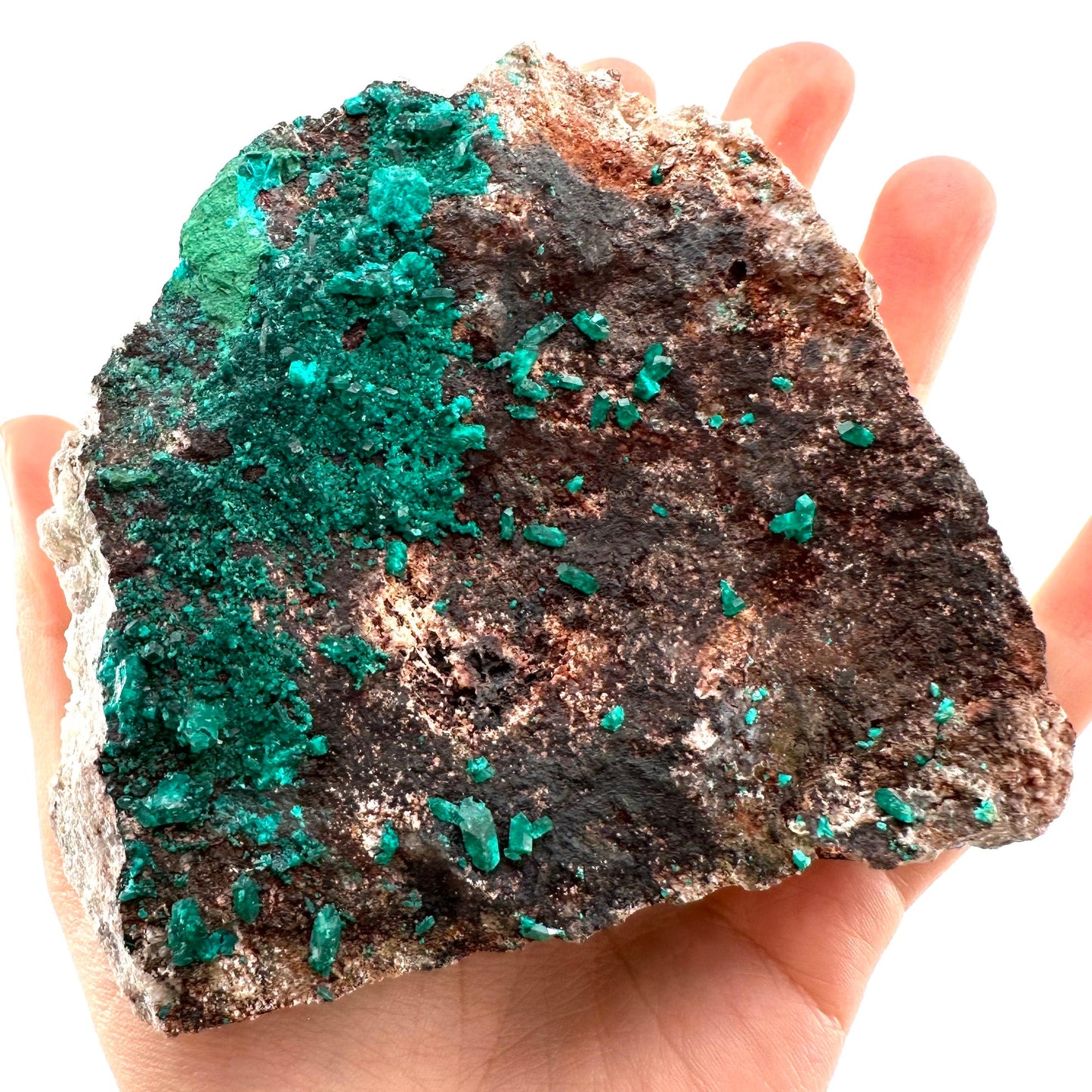 Dioptase Specimen (Namibia), raw dioptase, dioptase crystal, mineral specimen