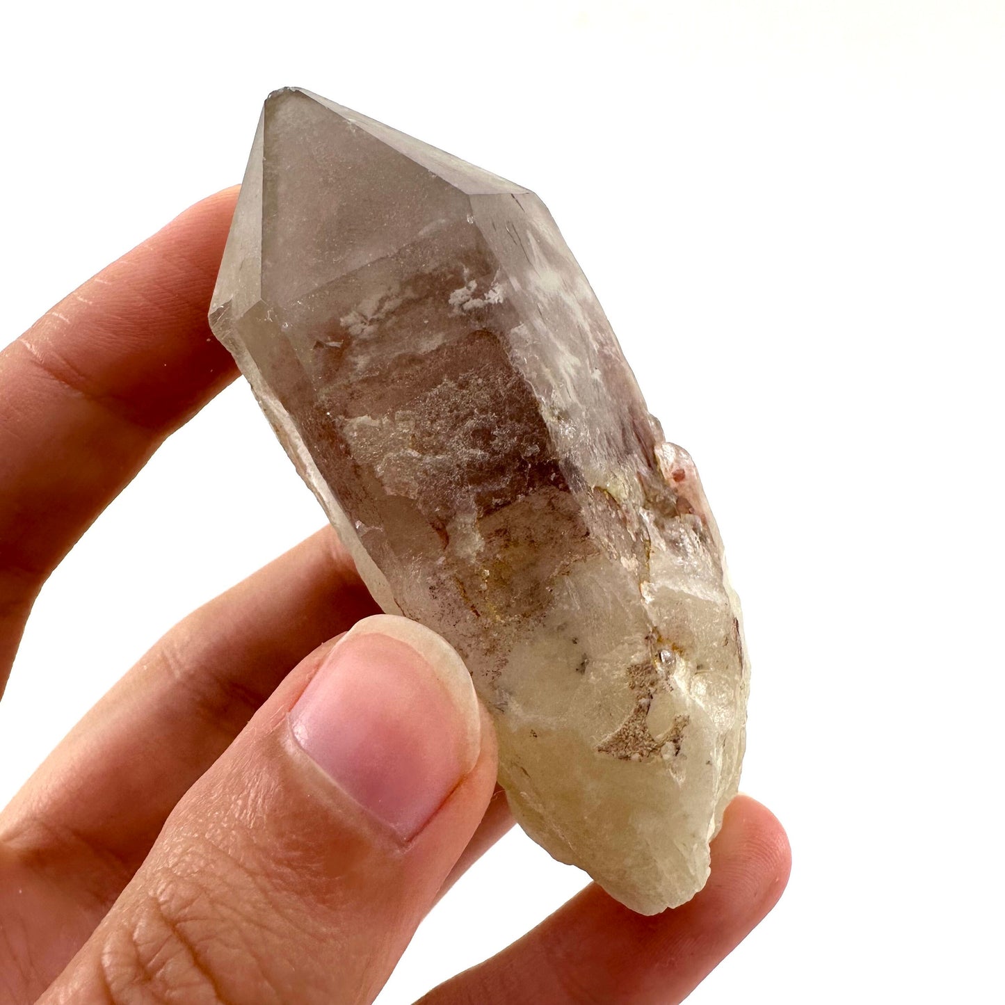 Red Hematite Quartz Cluster (Zimbabwe), quartz crystal, hematite quartz point, red phantom quartz, fire quartz