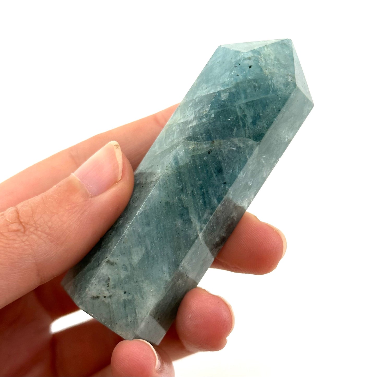 Natural Aquamarine Point, aquamarine tower, aquamarine crystal, polished aquamarine, aquamarine