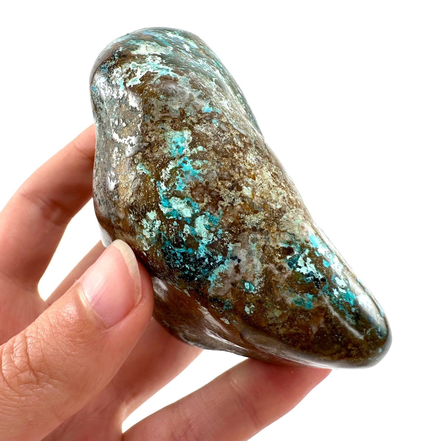 Shattuckite & Chrysocolla Freeform (Namibia), shattukite, Chrysocolla, shattuckite free form, polished shattuckite