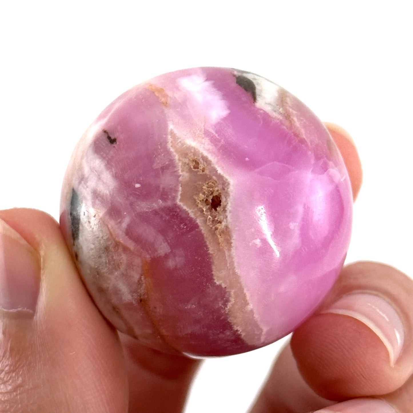Rare! Pink Aragonite Sphere, crystal ball, natural pink aragonite sphere, aragonite crystal, crystal sphere