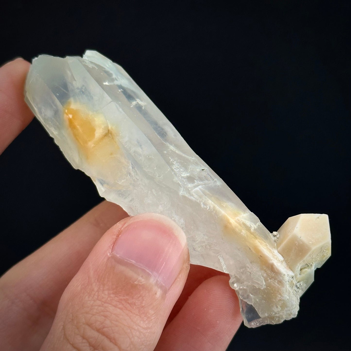 Yellow Bone Quartz (Pakistan) | bone quartz, yellow quartz, halloysite quartz, mango quartz