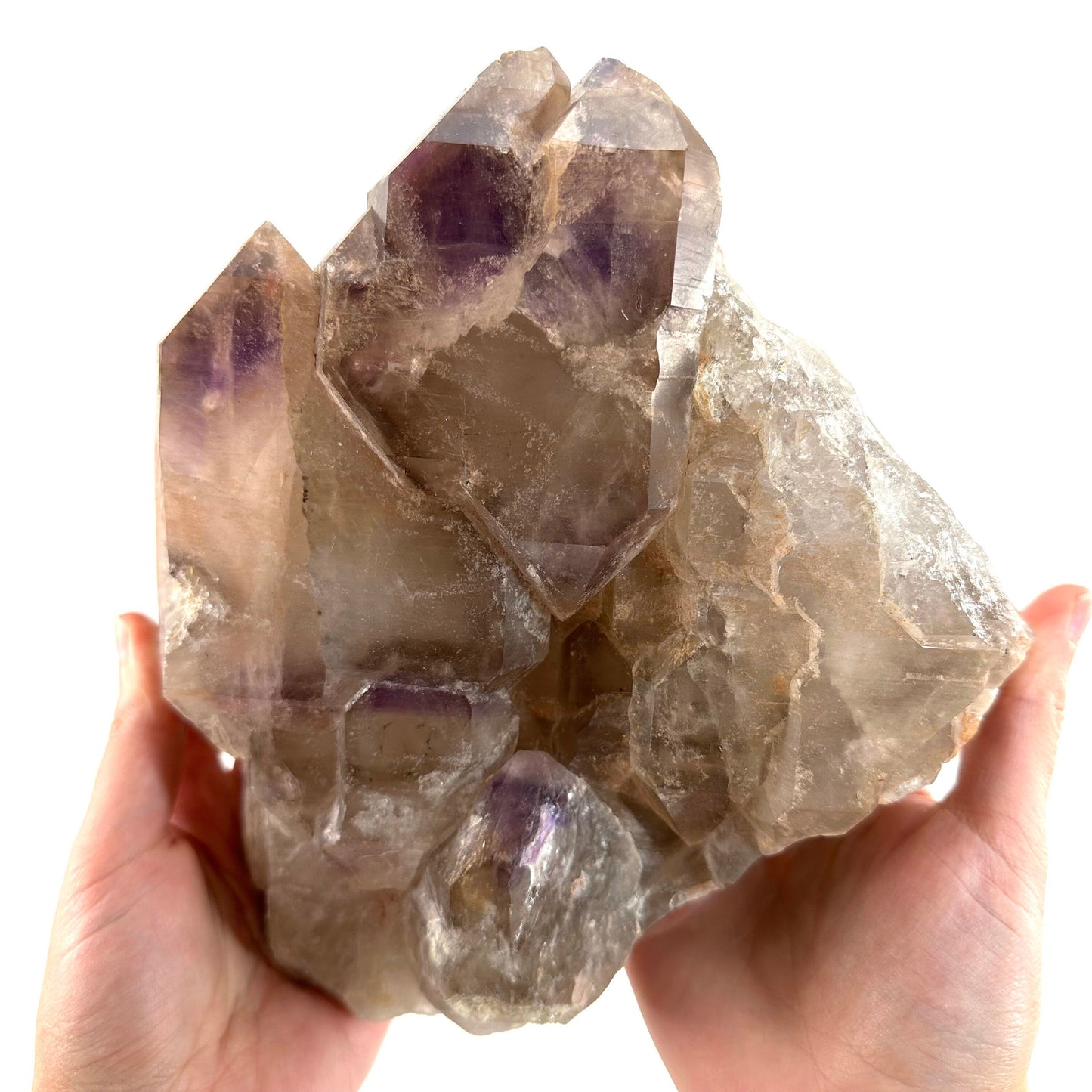 Elestial Smoky Amethyst (Madagascar), amethyst crystal, amethyst point, natural amethyst, purple amethyst