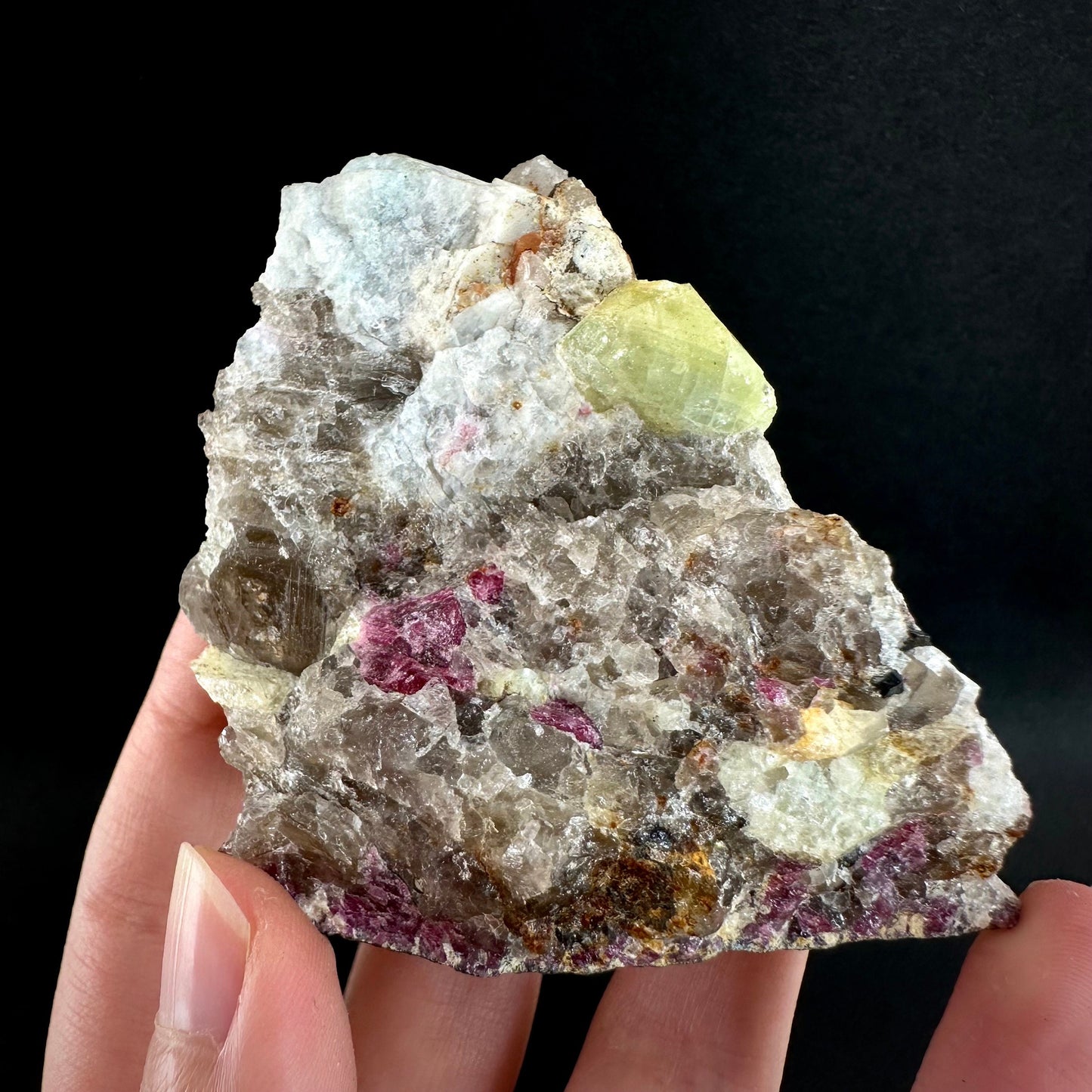 Rare! Londonite with Liddicoatite on Matrix (Madagascar) | rare minerals, mineral specimen, rare crystals