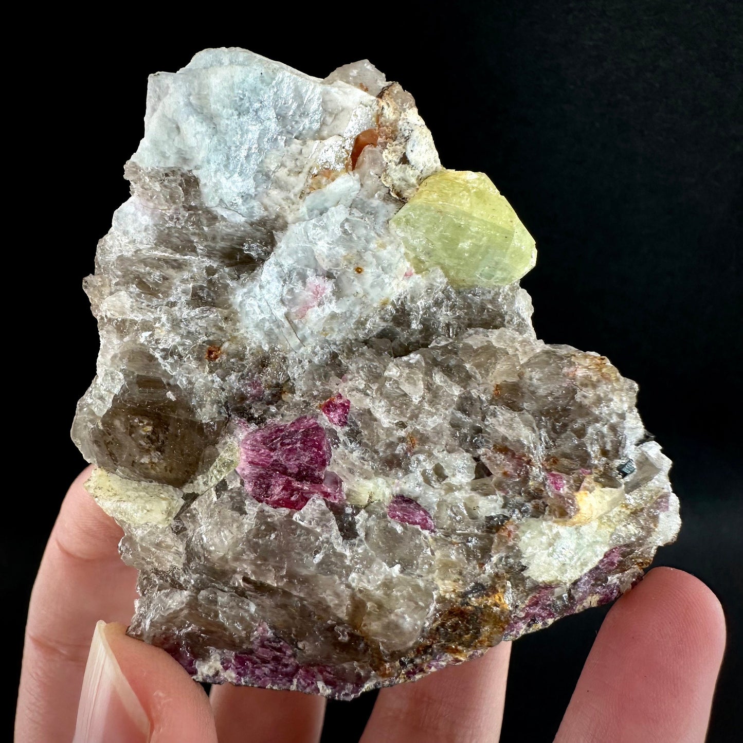 Rare! Londonite with Liddicoatite on Matrix (Madagascar) | rare minerals, mineral specimen, rare crystals