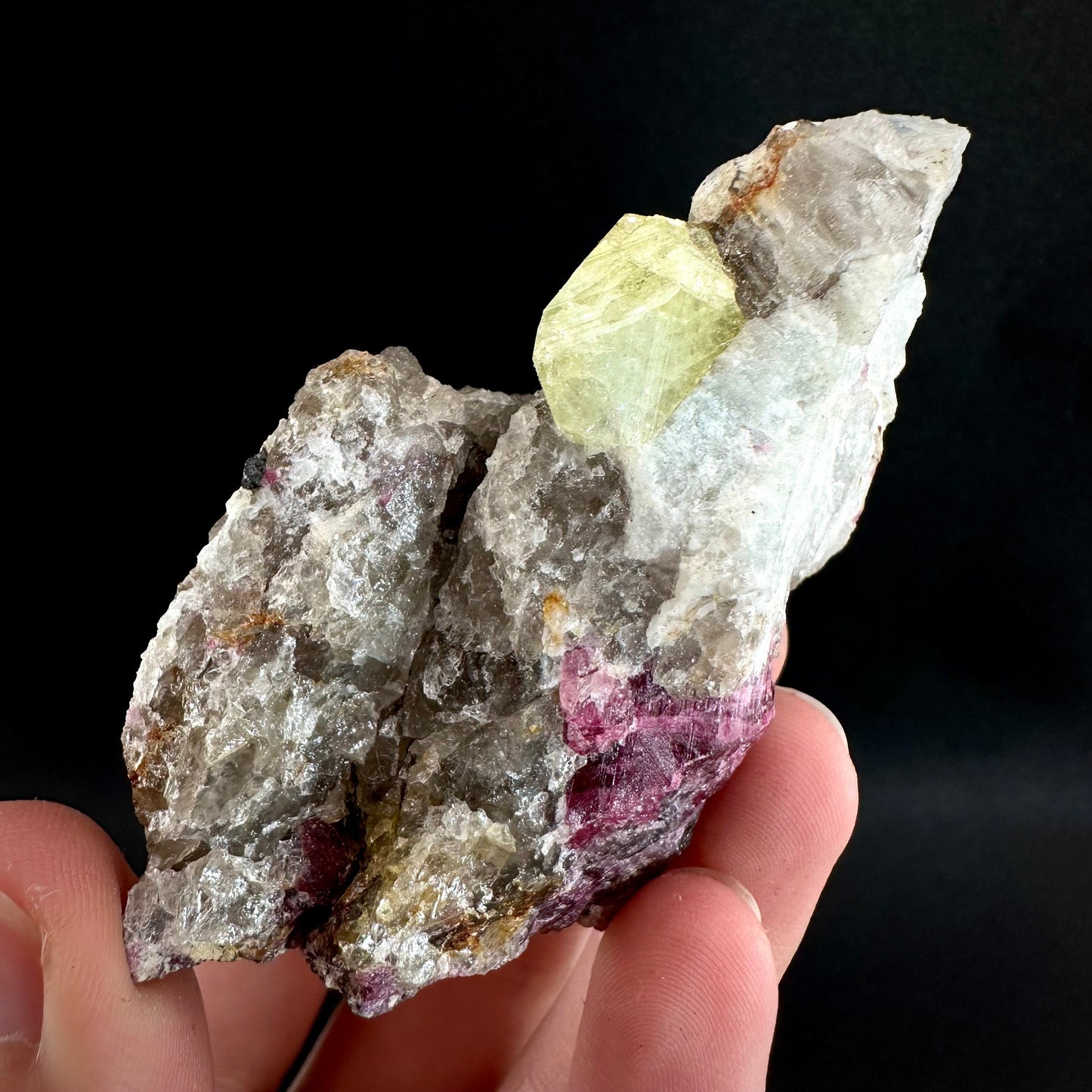 Rare! Londonite with Liddicoatite on Matrix (Madagascar) | rare minerals, mineral specimen, rare crystals