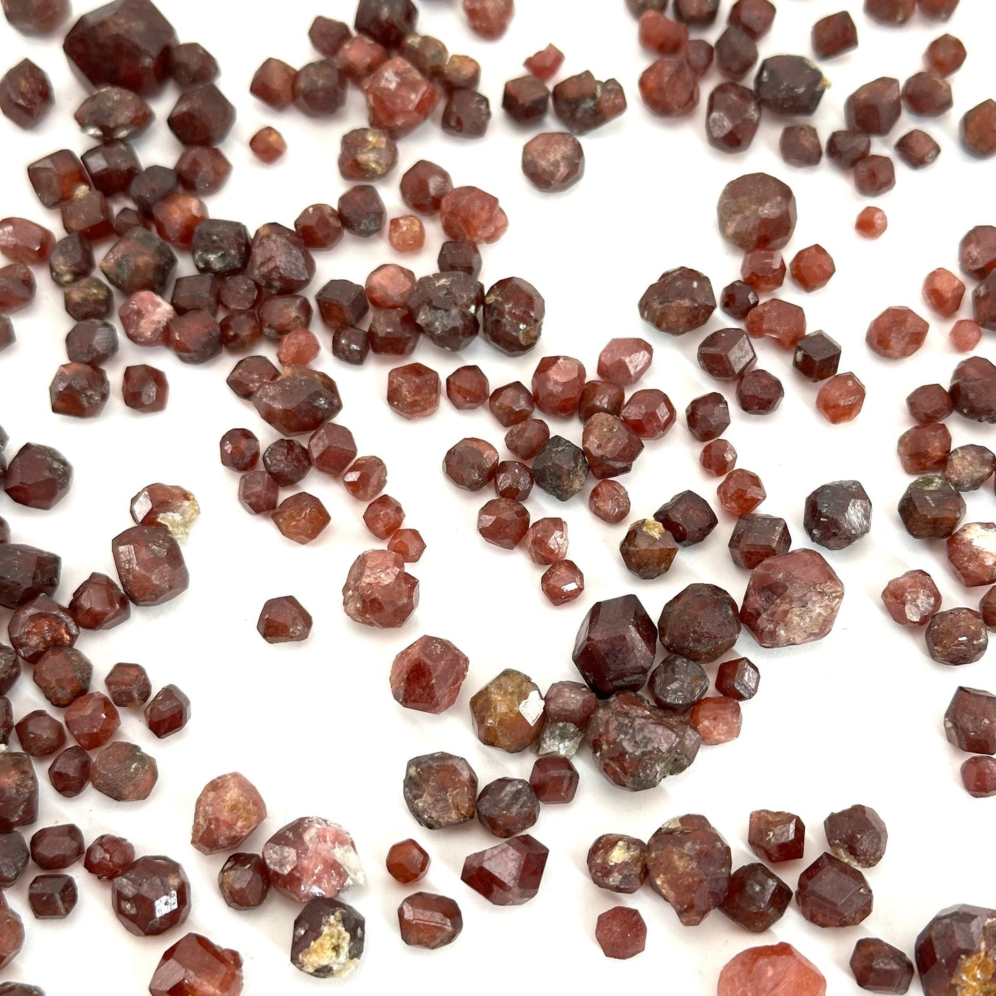 Strawberry Spessartine Garnet (Pakistan) | red garnet, raw crystals, rough red garnet, orange garnet, garnet crystal
