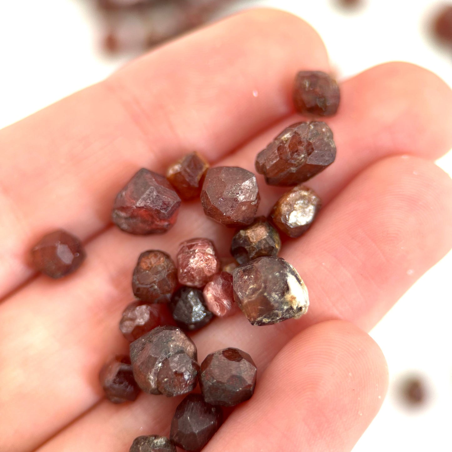 Strawberry Spessartine Garnet (Pakistan) | red garnet, raw crystals, rough red garnet, orange garnet, garnet crystal
