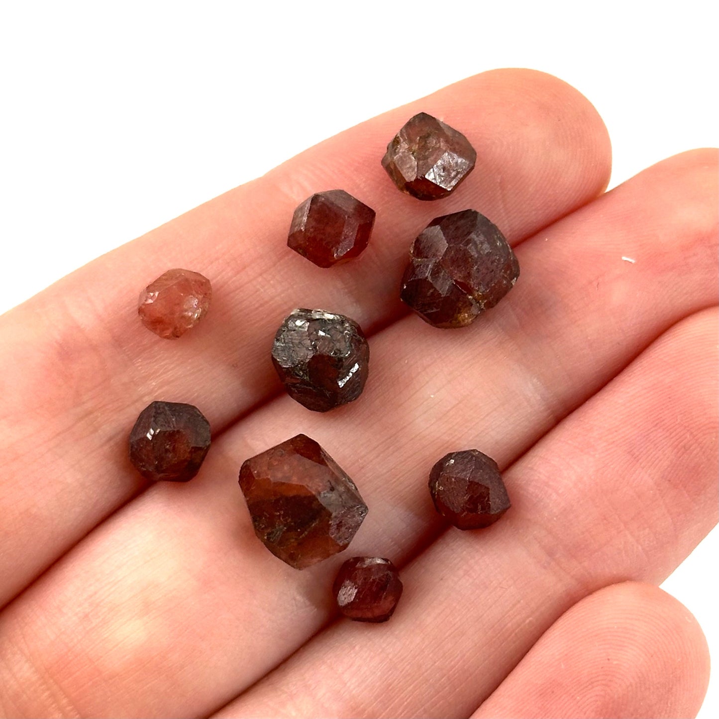 Strawberry Spessartine Garnet (Pakistan) | red garnet, raw crystals, rough red garnet, orange garnet, garnet crystal