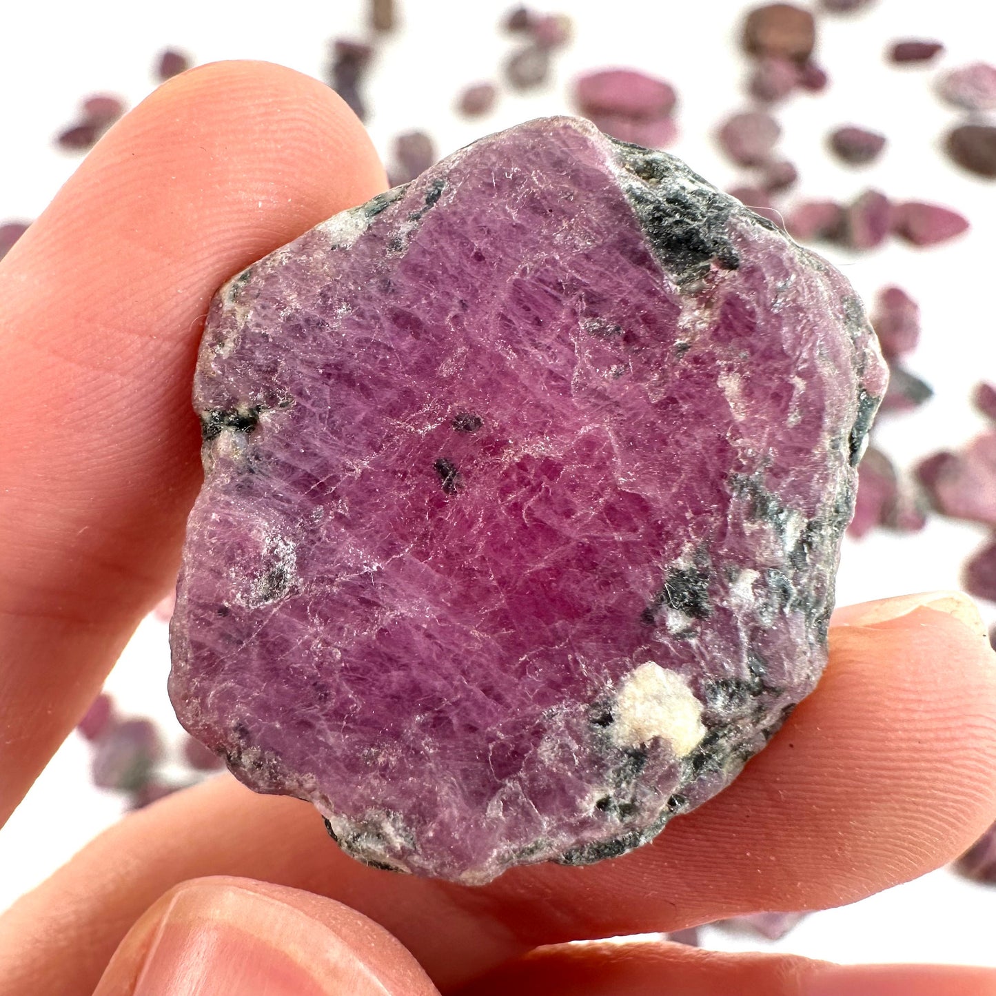 ONE Raw Ruby (Madagascar) | corundum var. ruby, natural red ruby, red ruby, etched ruby, genuine ruby, mineral specimen