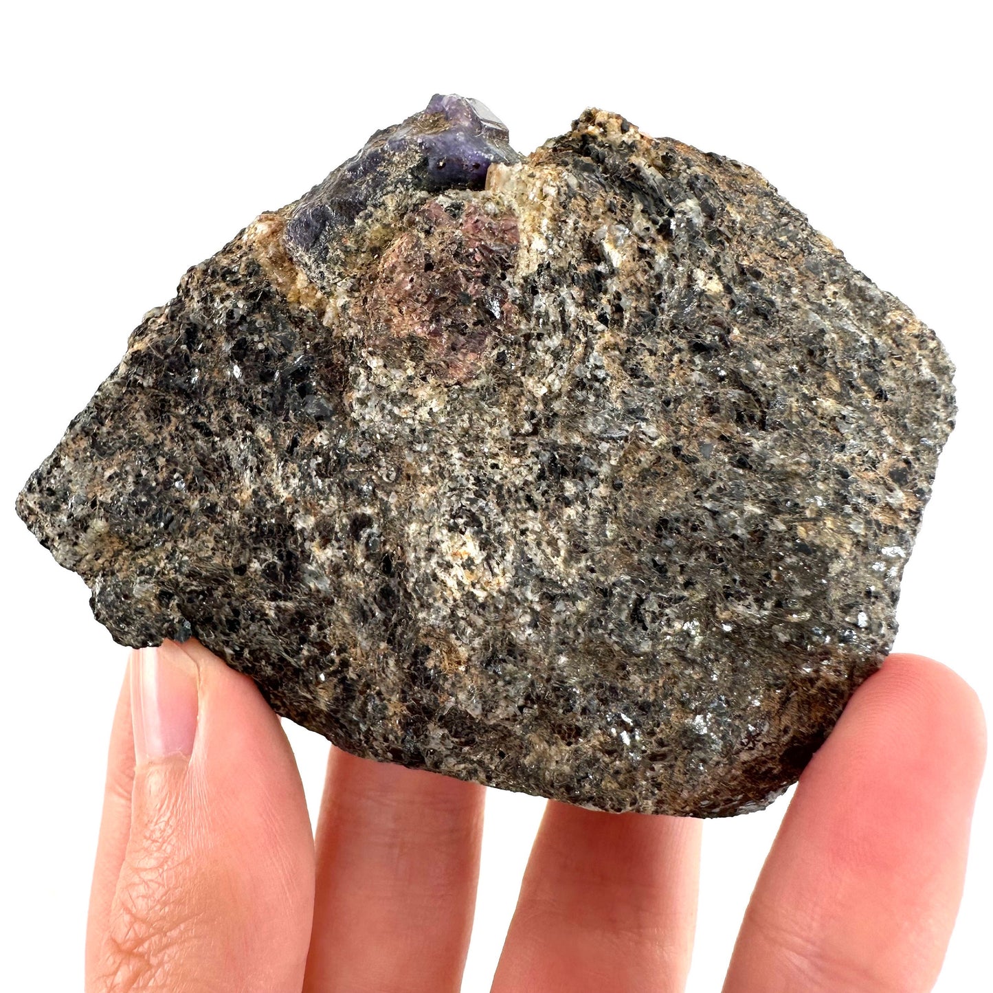 Sapphire on Matrix (Madagascar) | natural blue sapphire, purple sapphire, corundum var. sapphire, mineral specimen, rare crystals