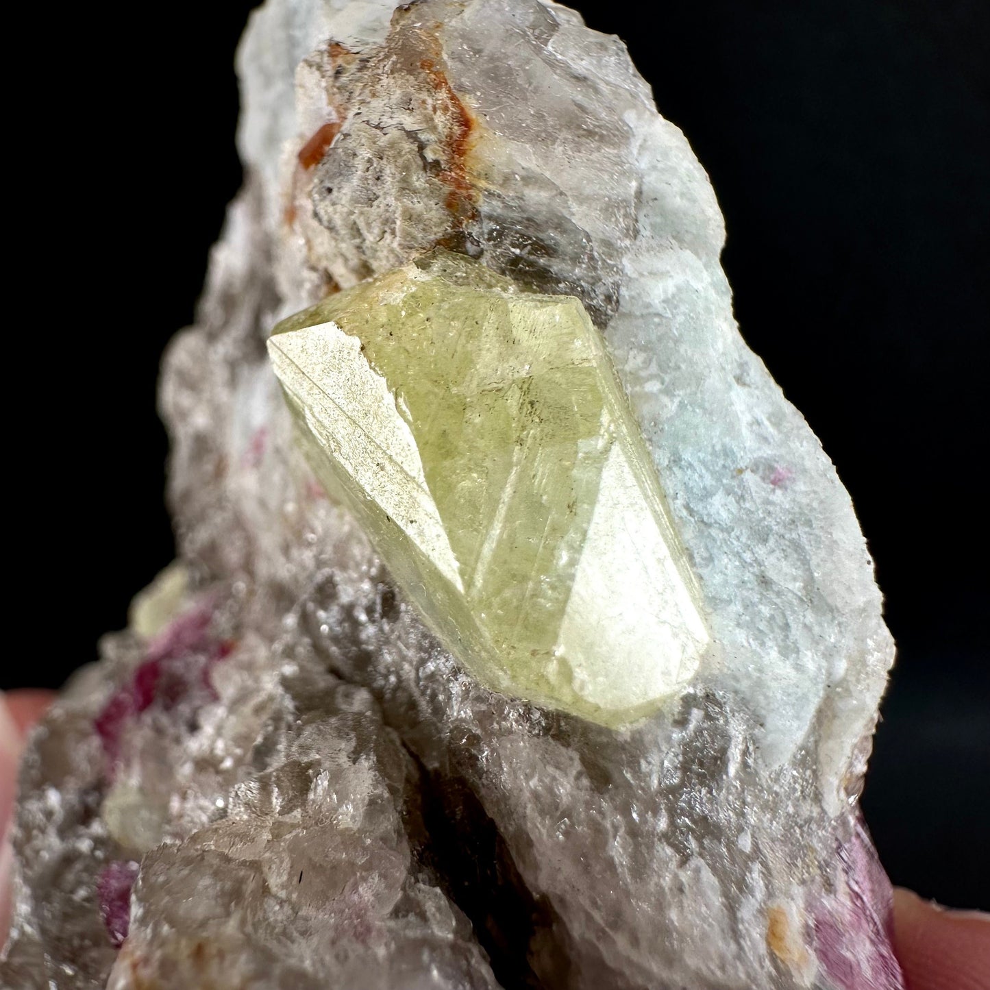 Rare! Londonite with Liddicoatite on Matrix (Madagascar) | rare minerals, mineral specimen, rare crystals
