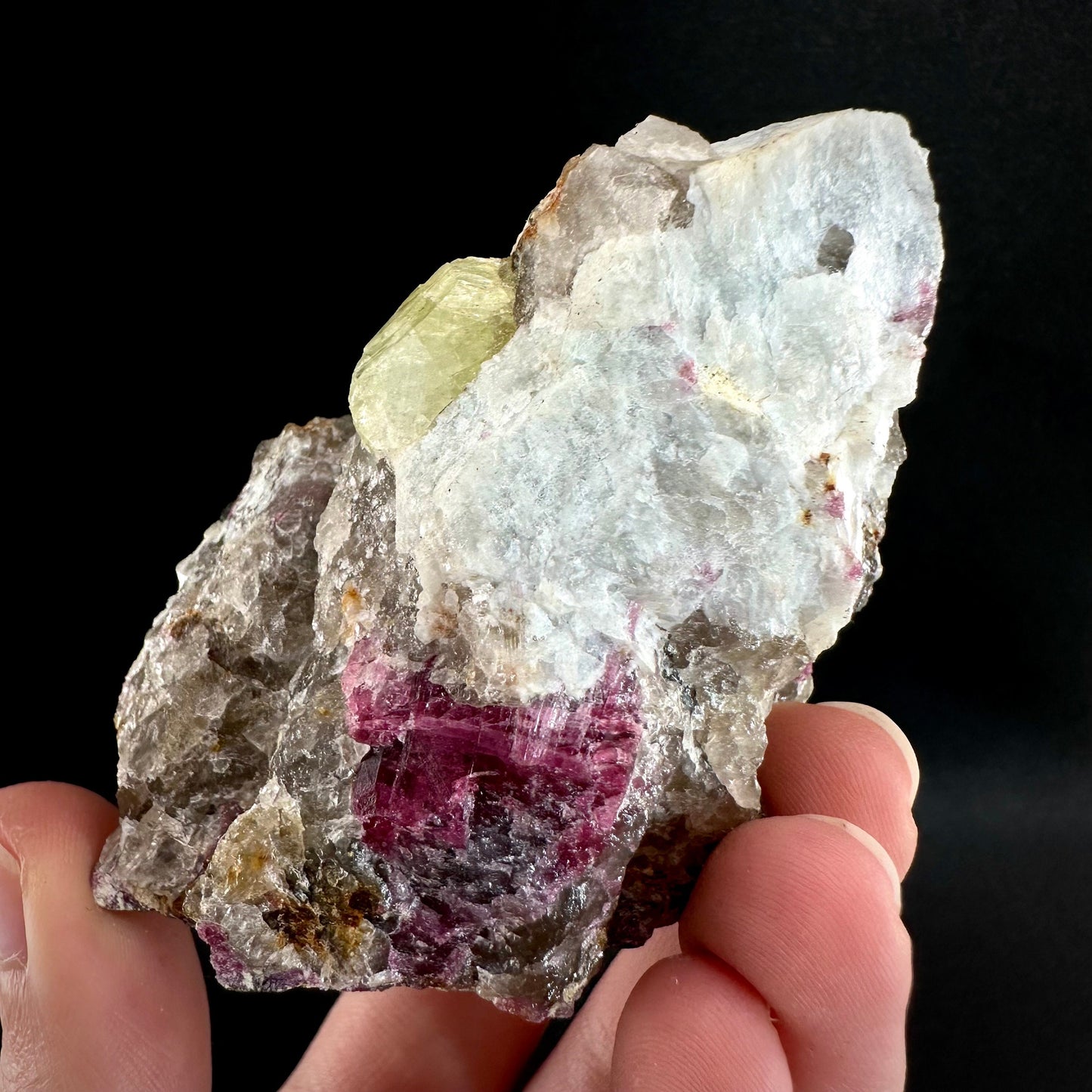 Rare! Londonite with Liddicoatite on Matrix (Madagascar) | rare minerals, mineral specimen, rare crystals