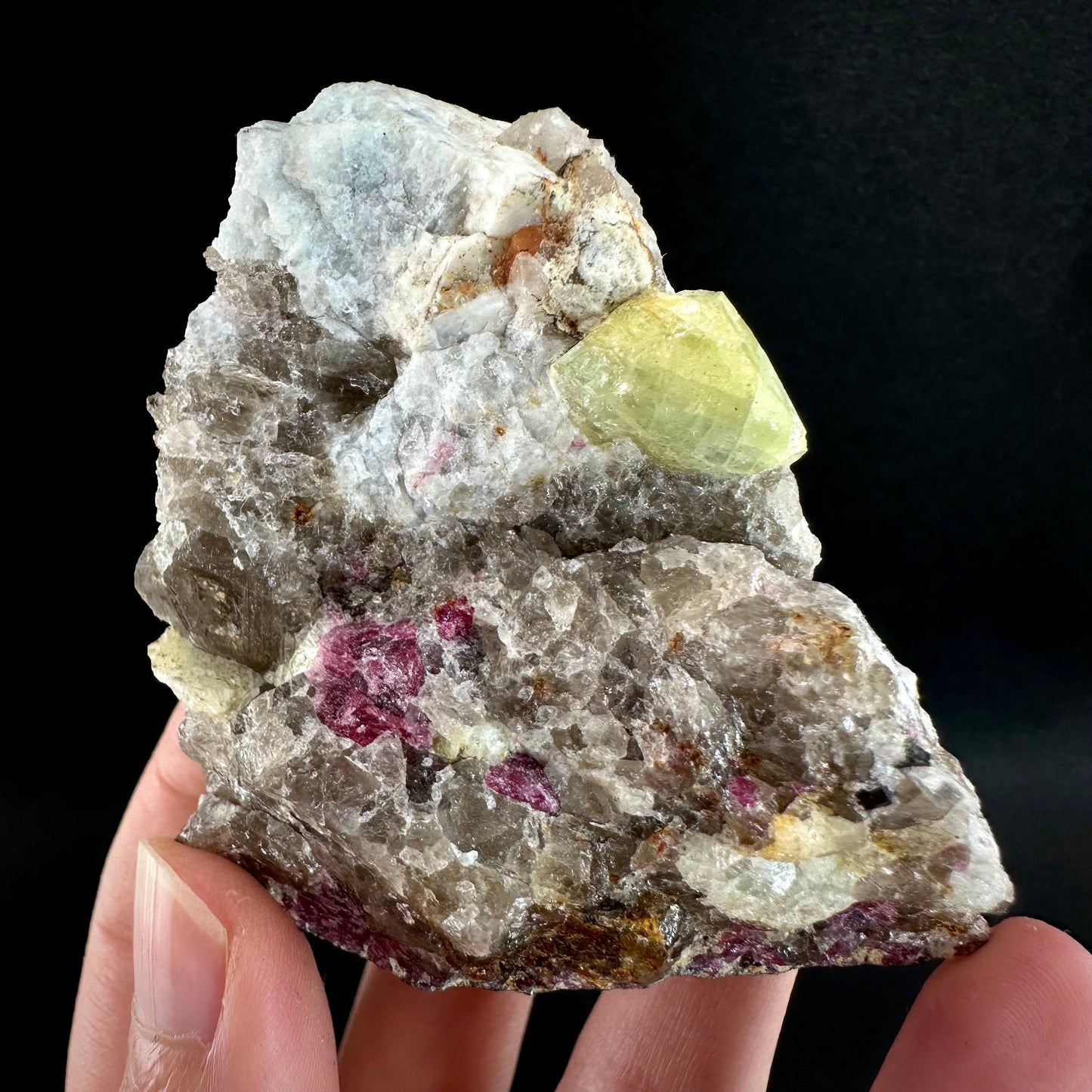Rare! Londonite with Liddicoatite on Matrix (Madagascar) | rare minerals, mineral specimen, rare crystals