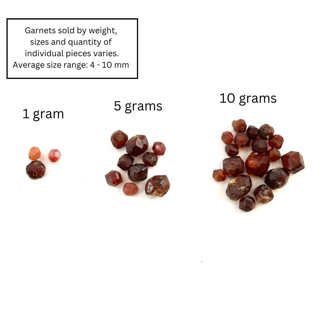 Strawberry Spessartine Garnet (Pakistan) | red garnet, raw crystals, rough red garnet, orange garnet, garnet crystal