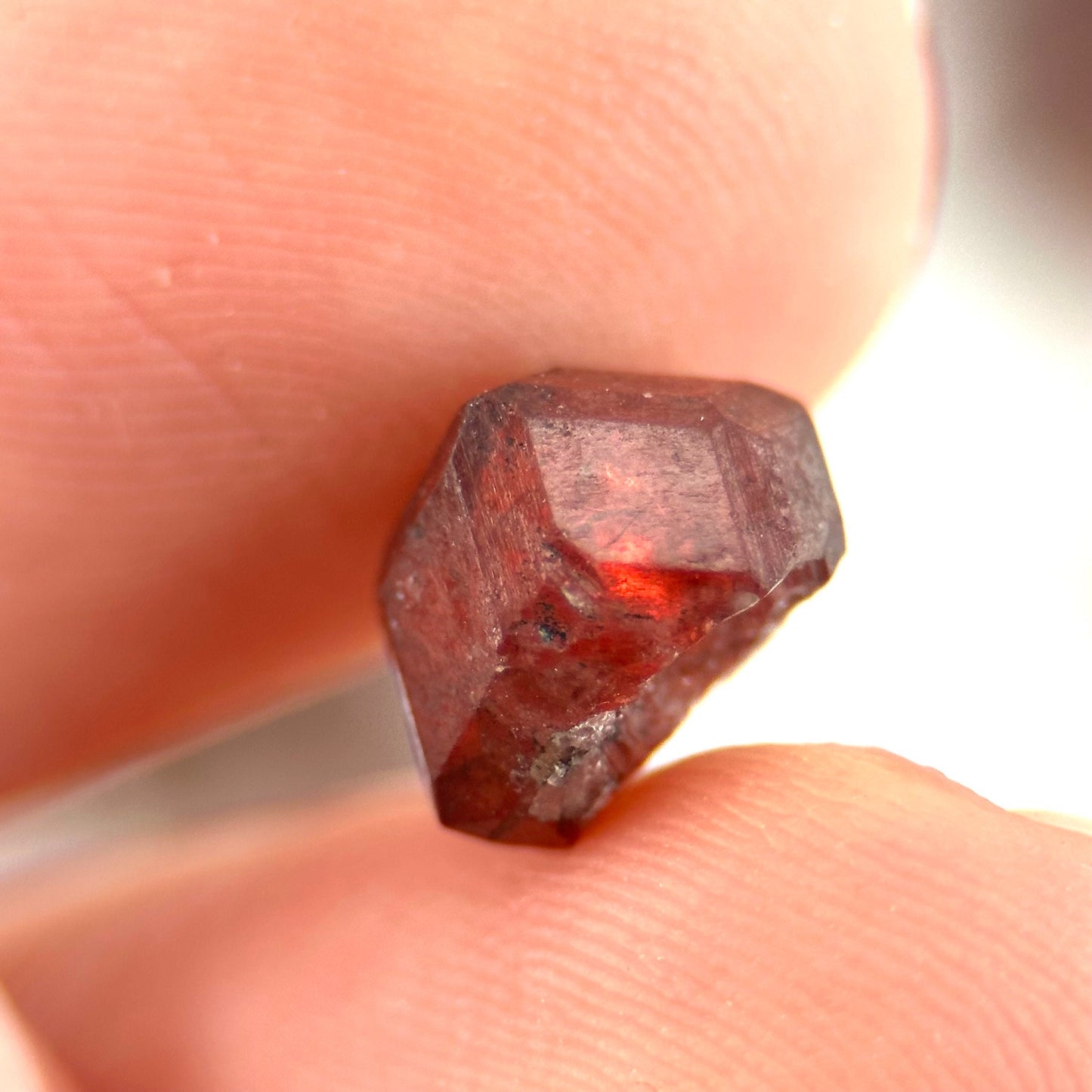 Strawberry Spessartine Garnet (Pakistan) | red garnet, raw crystals, rough red garnet, orange garnet, garnet crystal