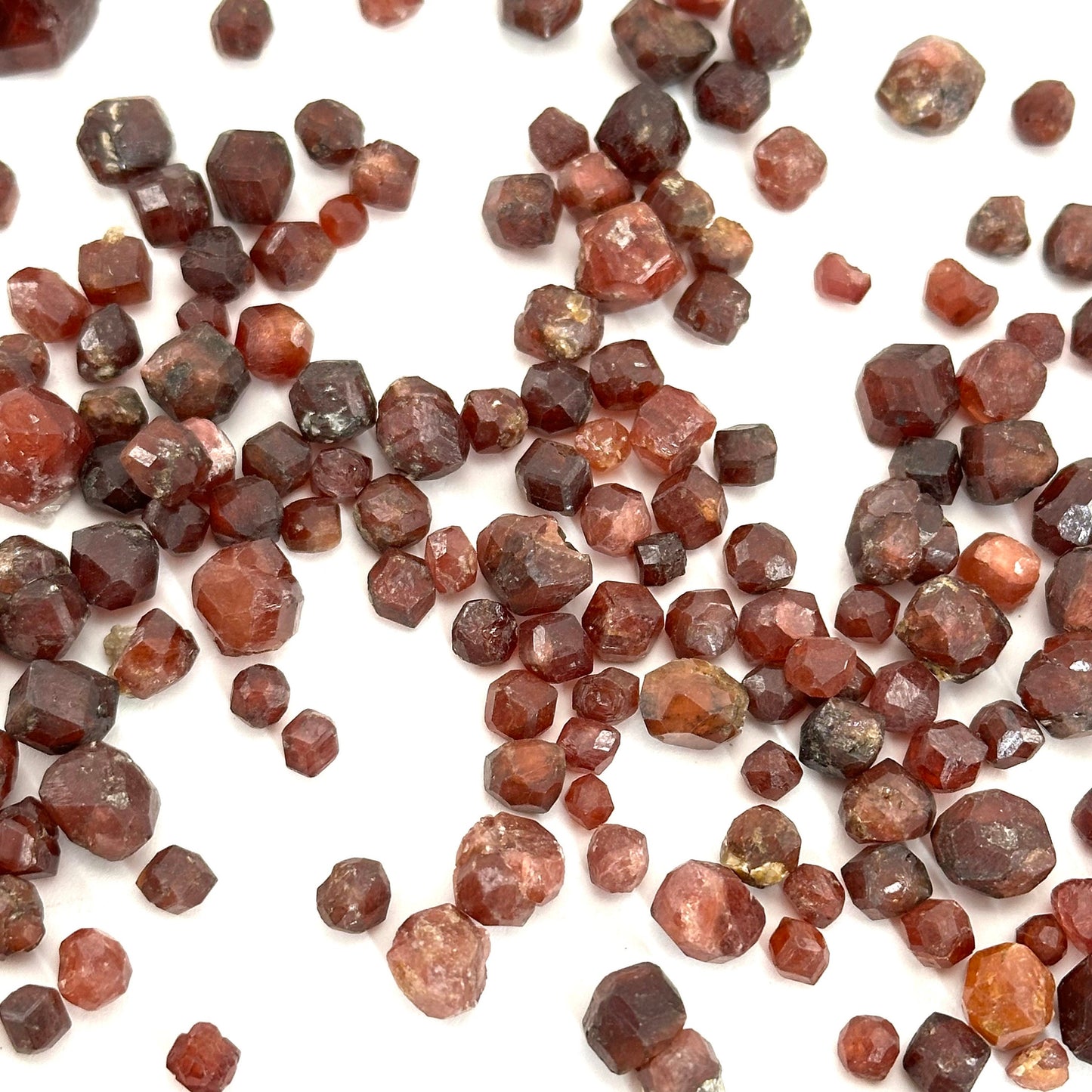 Strawberry Spessartine Garnet (Pakistan) | red garnet, raw crystals, rough red garnet, orange garnet, garnet crystal