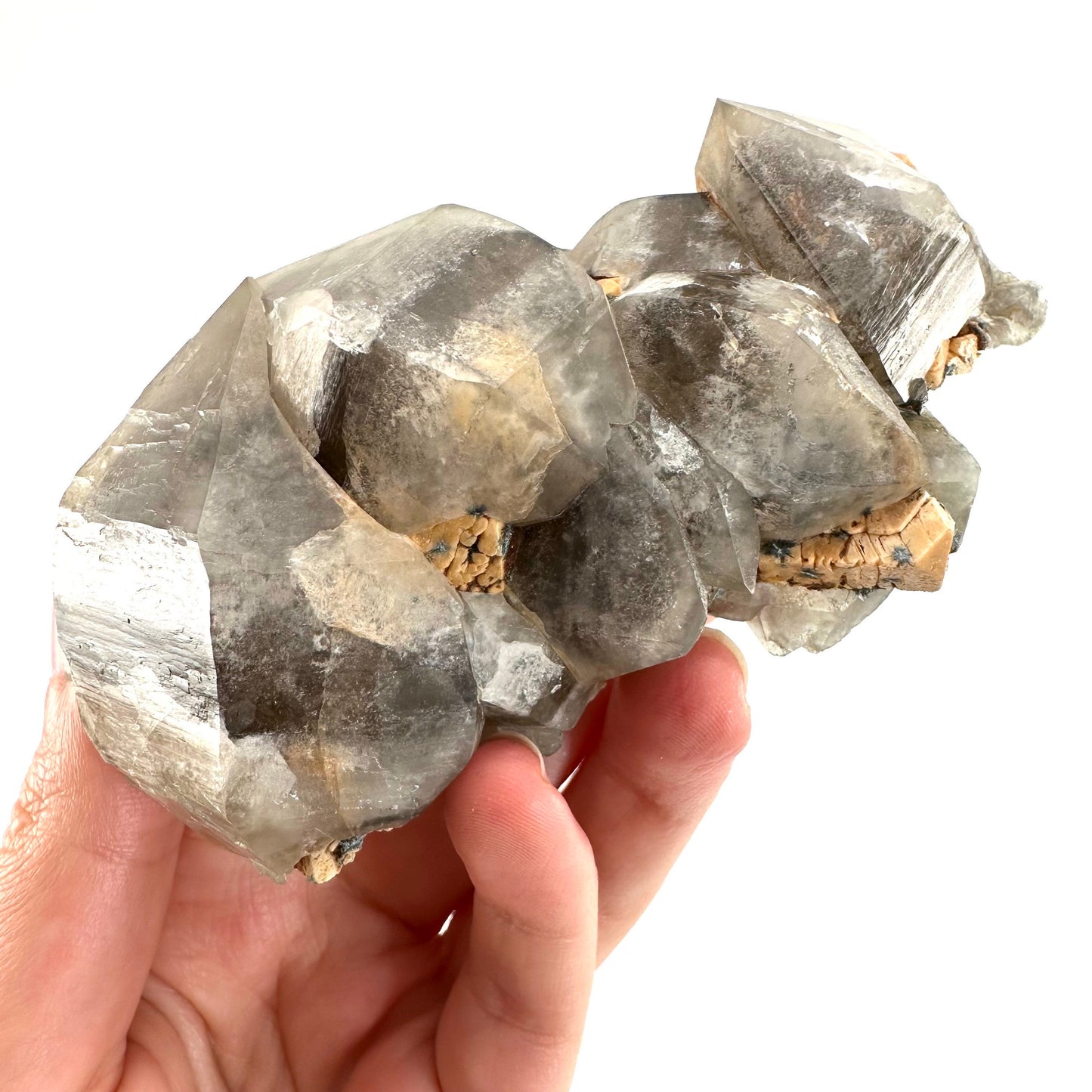 Gitter Quartz with Feldspar & Foitite (Namibia) | lattice quartz, smoky quartz crystal, smoky quartz point, quartz crystal, crystals