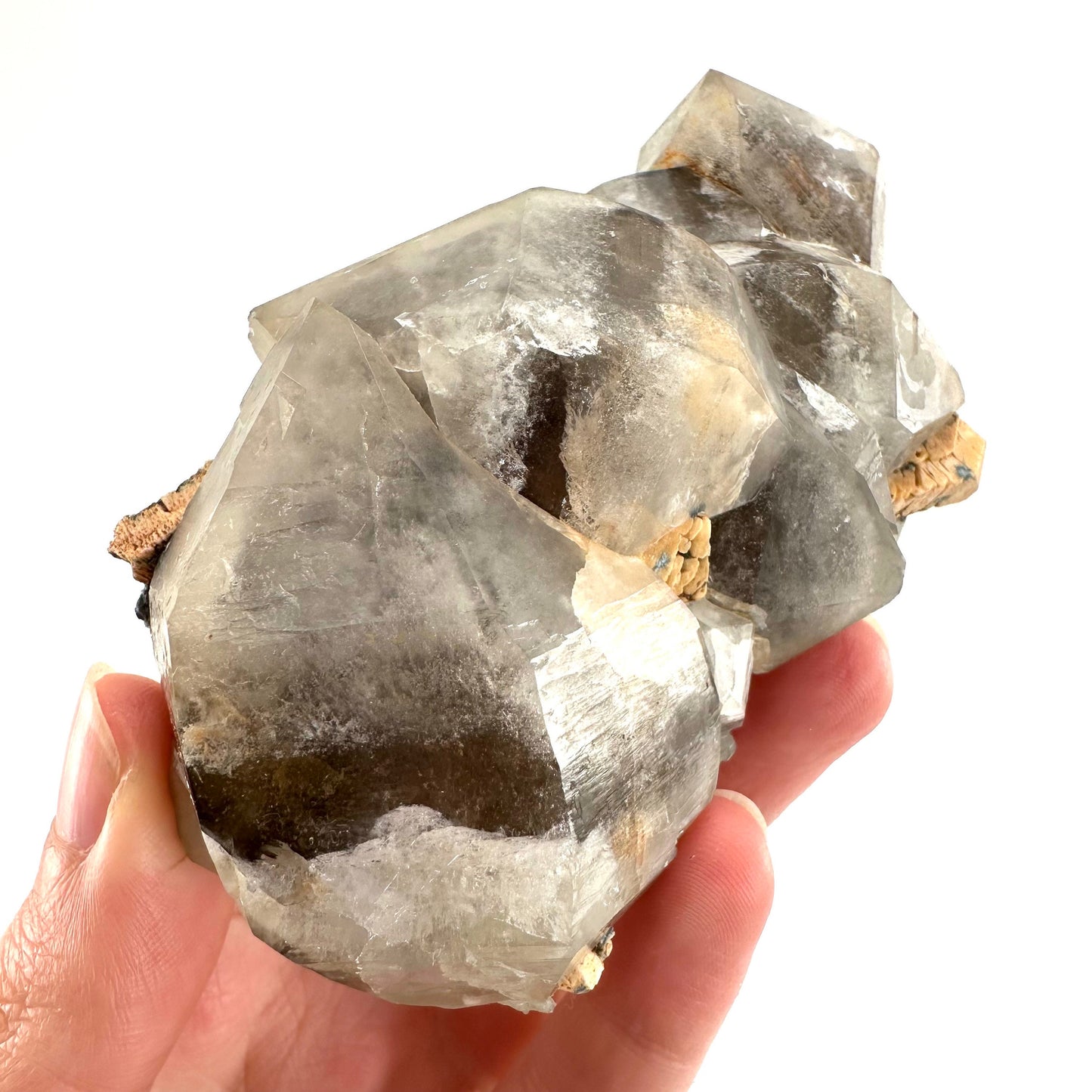 Gitter Quartz with Feldspar & Foitite (Namibia) | lattice quartz, smoky quartz crystal, smoky quartz point, quartz crystal, crystals