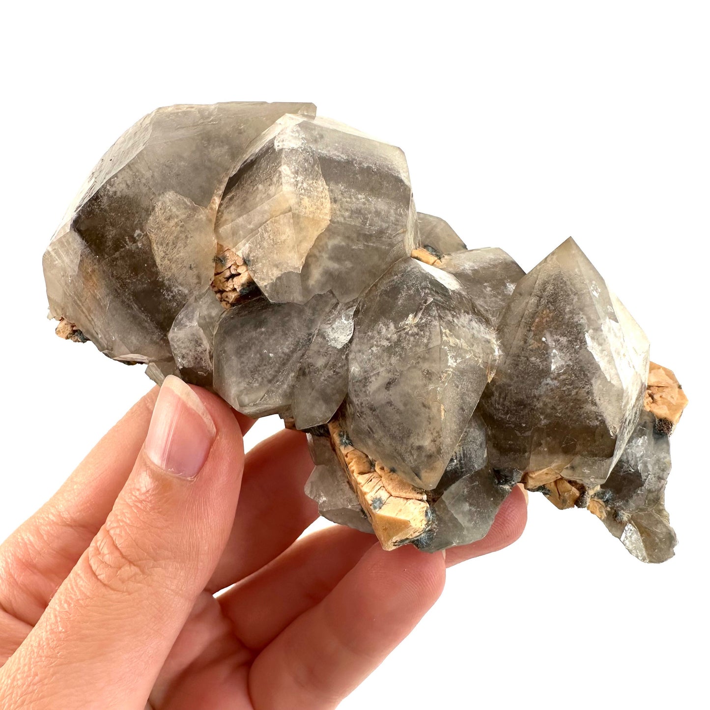 Gitter Quartz with Feldspar & Foitite (Namibia) | lattice quartz, smoky quartz crystal, smoky quartz point, quartz crystal, crystals