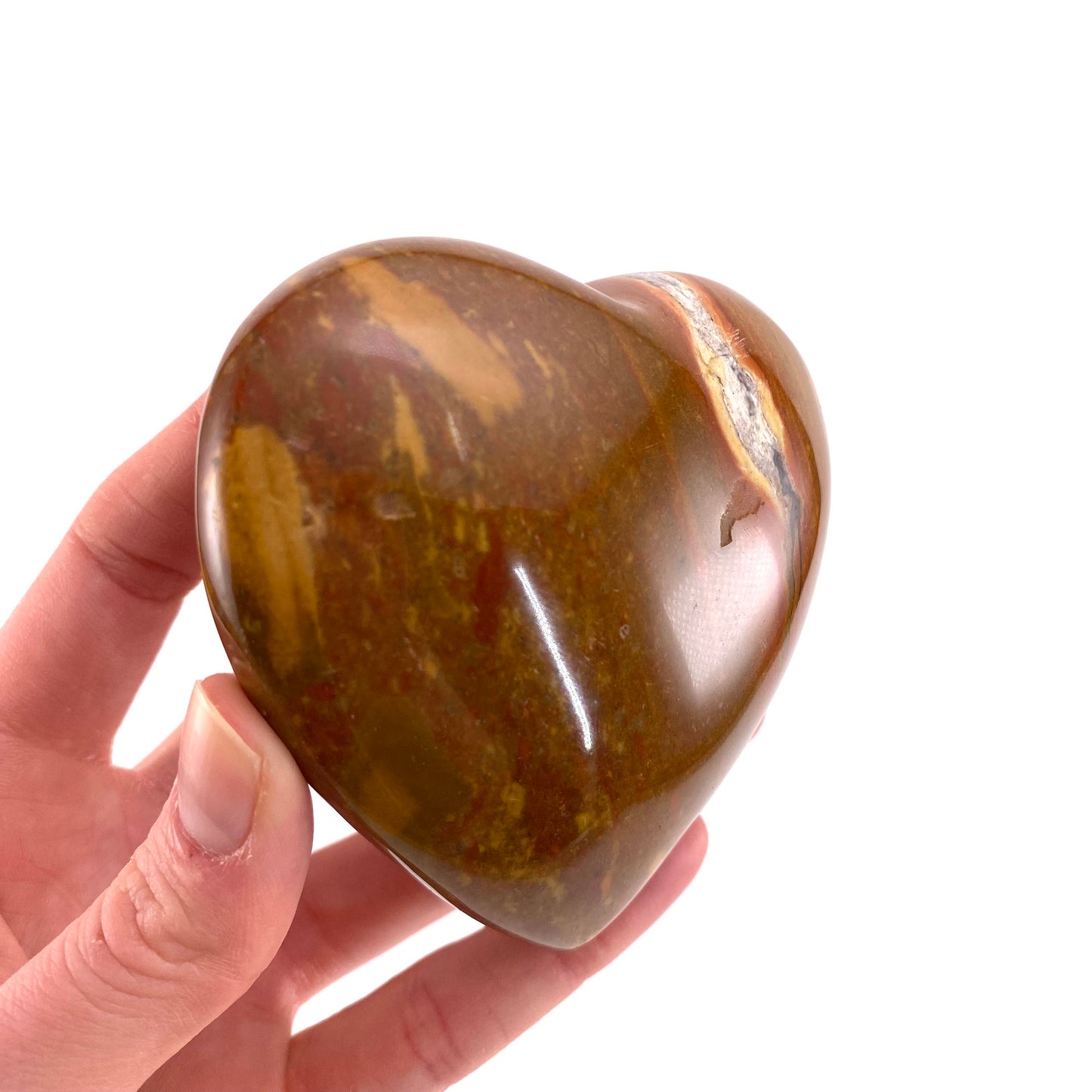 Yellow Jasper Heart, jasper heart, crystal heart, heart shaped crystal, yellow jasper palm stone